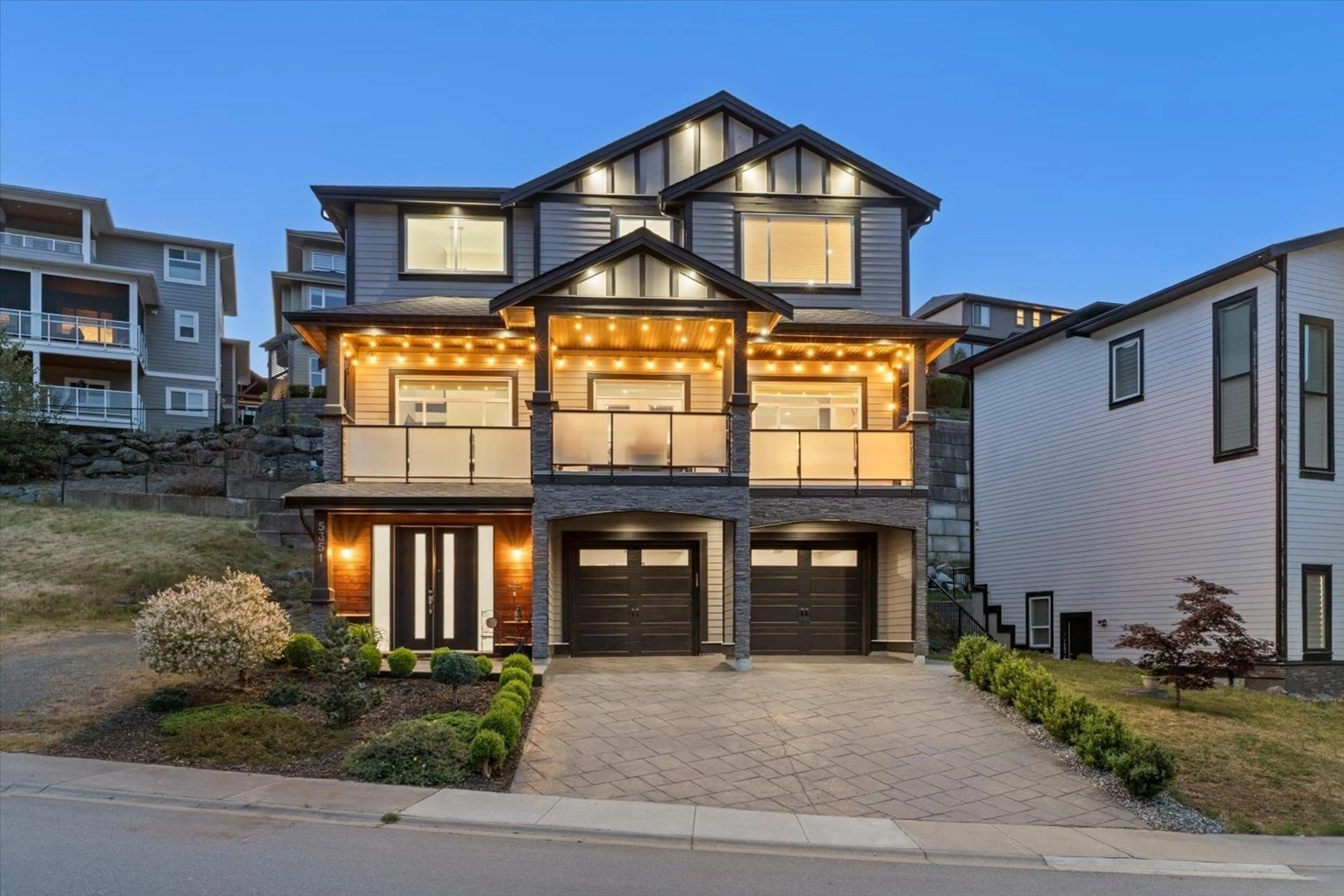 Home with brick exterior material, street for 5351 ABBEY CRESCENT, Chilliwack British Columbia V2R0J6