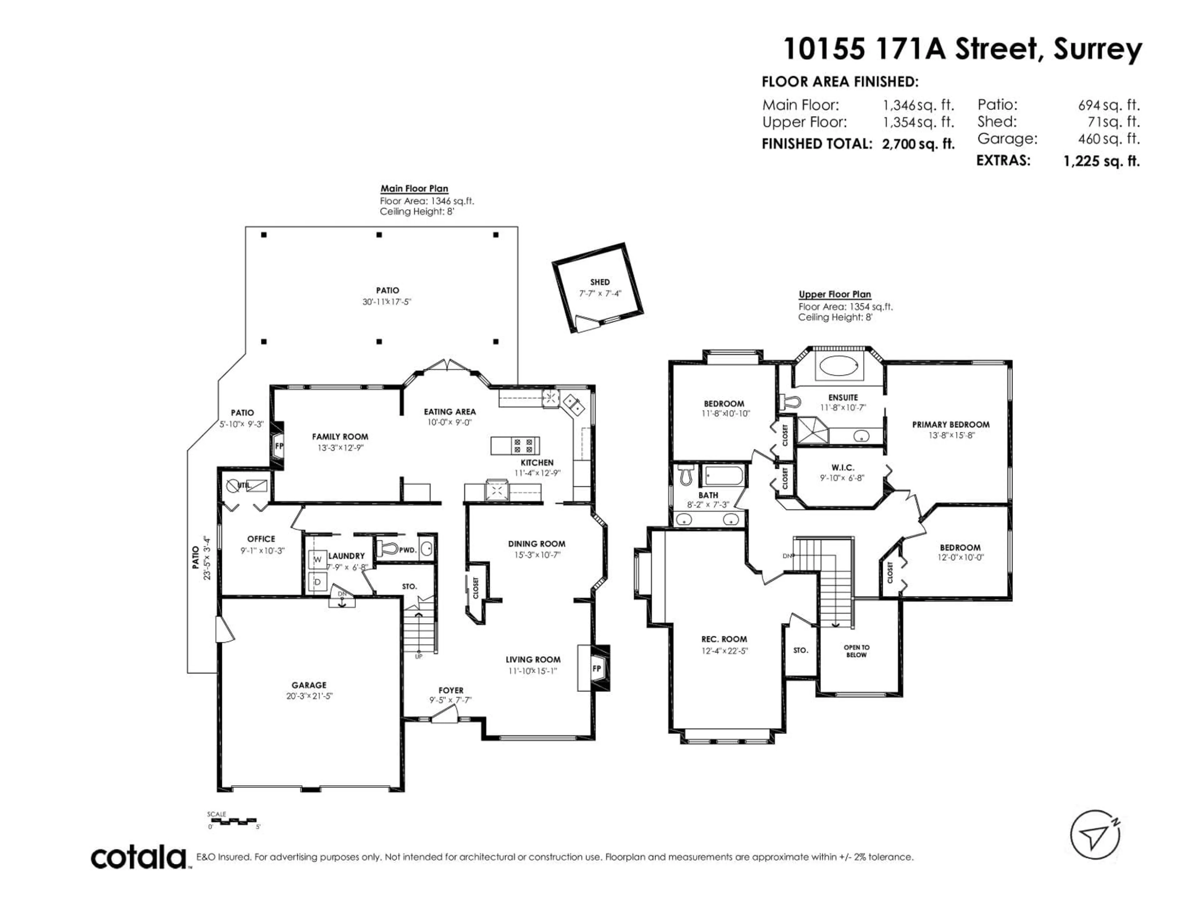Floor plan for 10155 171A STREET, Surrey British Columbia V4N3L3