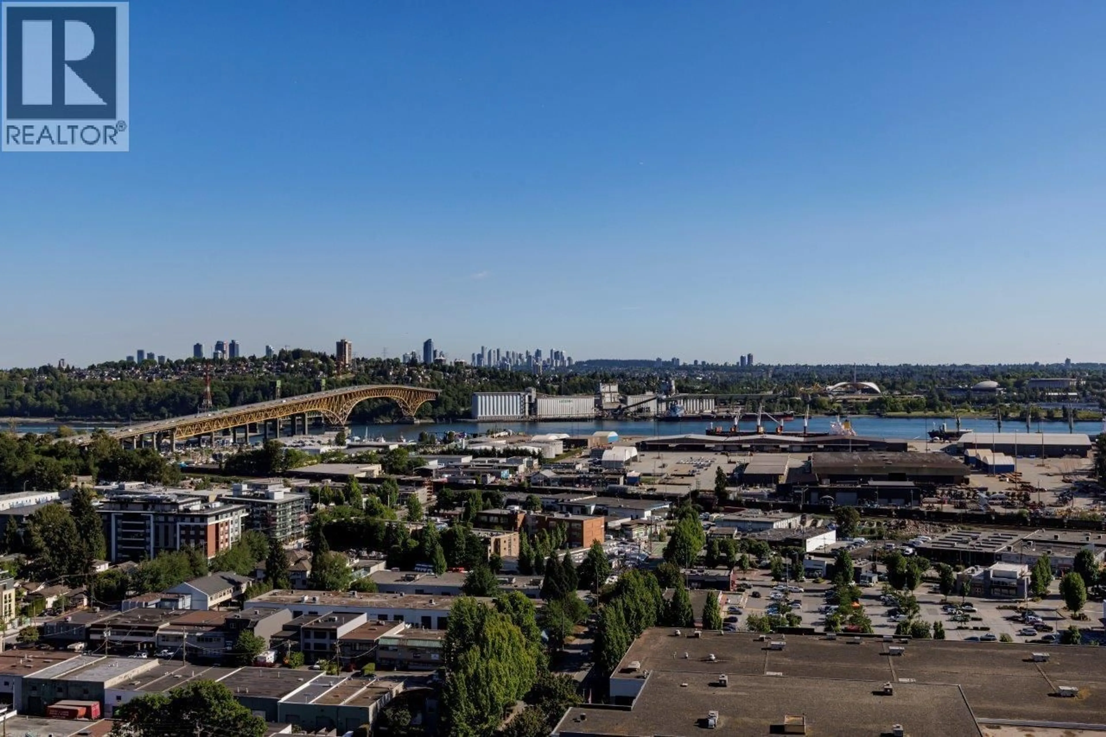 A pic from outside/outdoor area/front of a property/back of a property/a pic from drone, city buildings view from balcony for 2506 - 1401 HUNTER STREET, North Vancouver British Columbia V7J0E2
