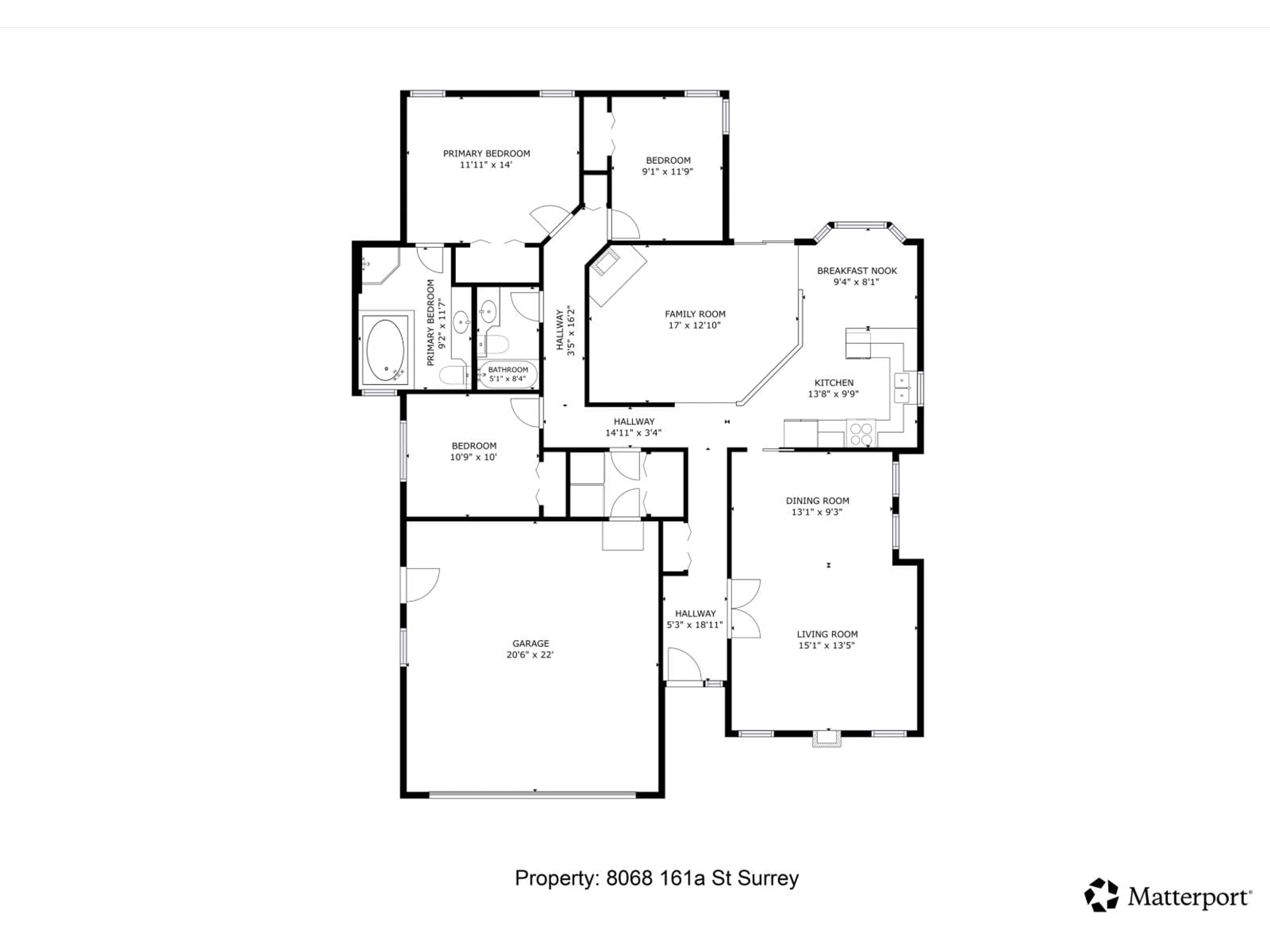 Floor plan for 8068 161A STREET, Surrey British Columbia V3S8B5