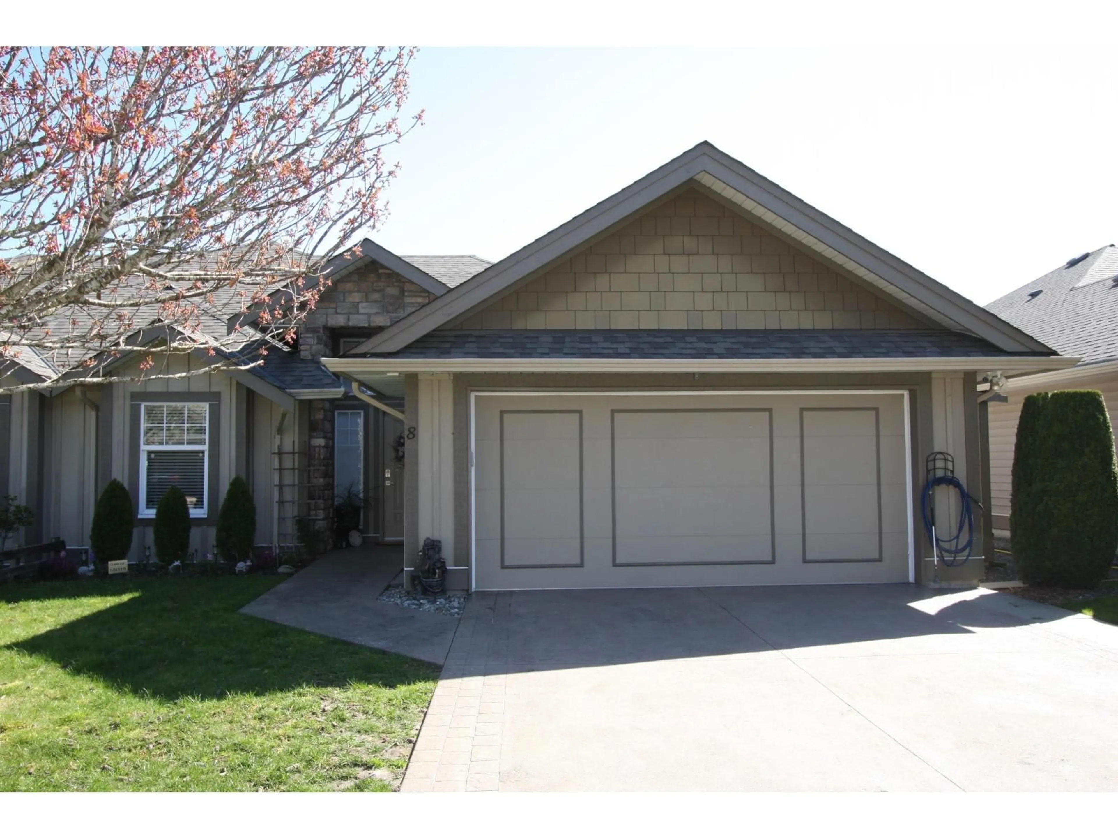 Home with vinyl exterior material, street for 8 - 3348 MT LEHMAN ROAD, Abbotsford British Columbia V4X2M9