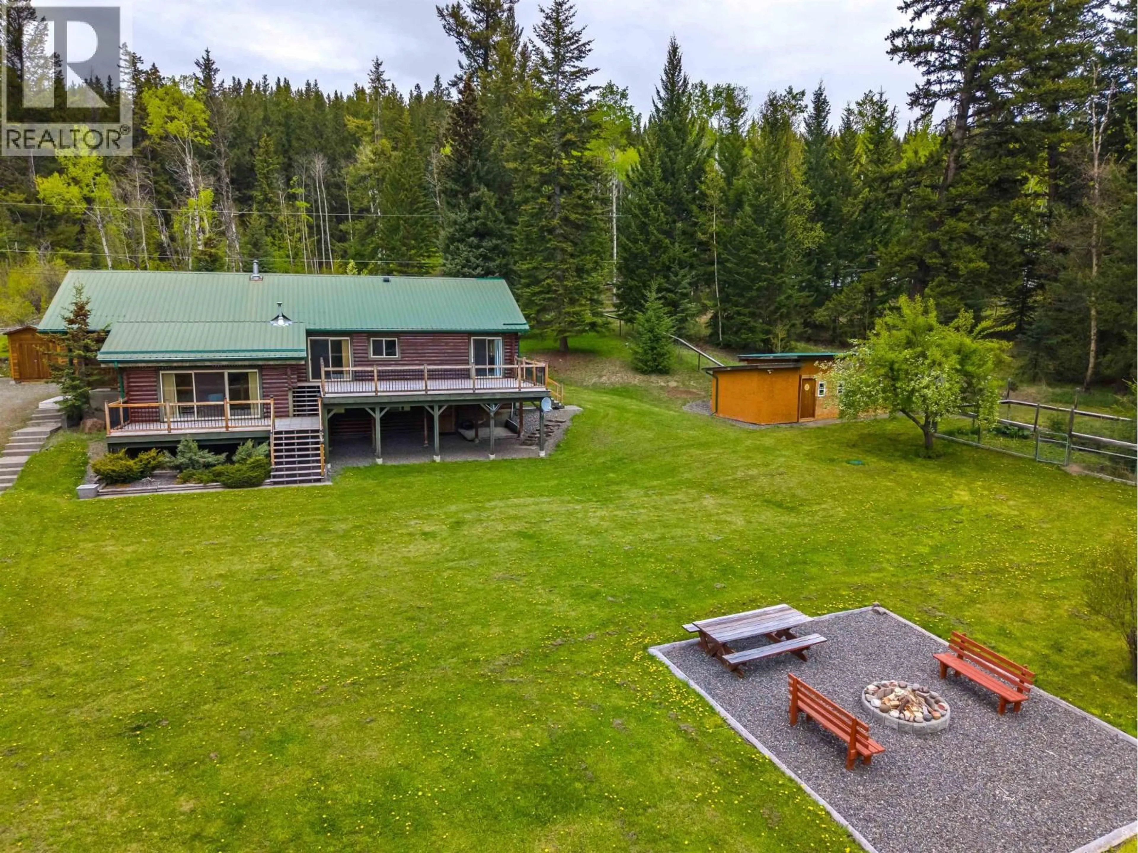A pic from outside/outdoor area/front of a property/back of a property/a pic from drone, unknown for 7118 NOVETA ROAD, Bridge Lake British Columbia V0K1X2