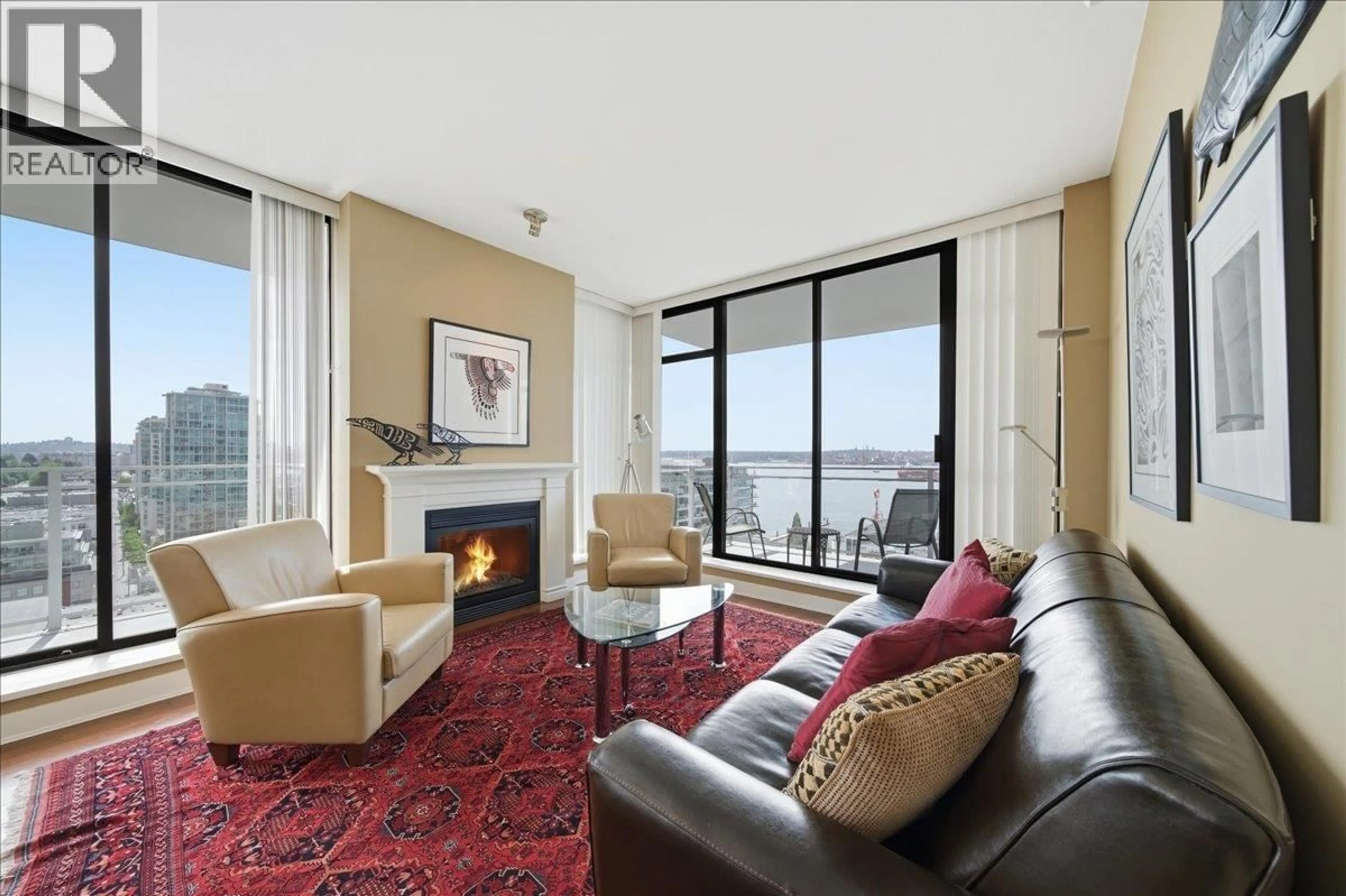 Living room with furniture, carpet floor for 1601 - 155 1ST STREET, North Vancouver British Columbia V7M3N8