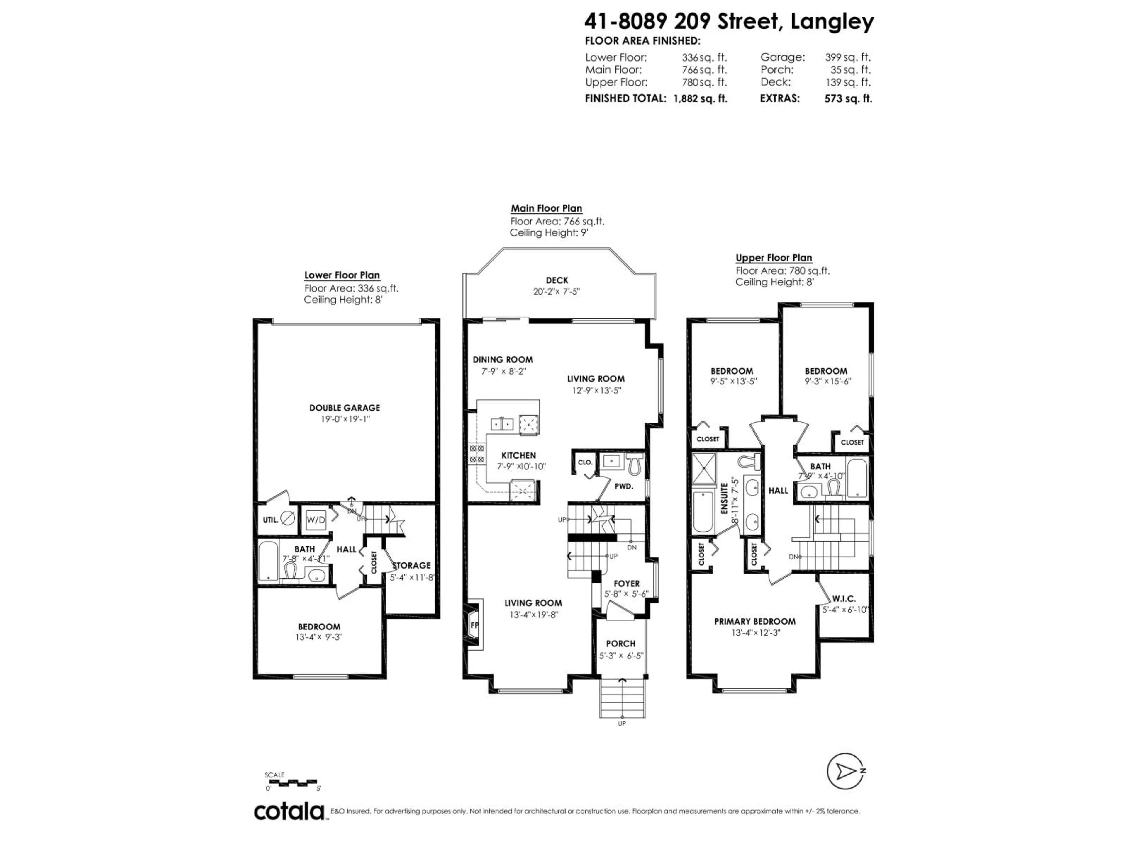Floor plan for 41 - 8089 209 STREET, Langley British Columbia V2Y0B1