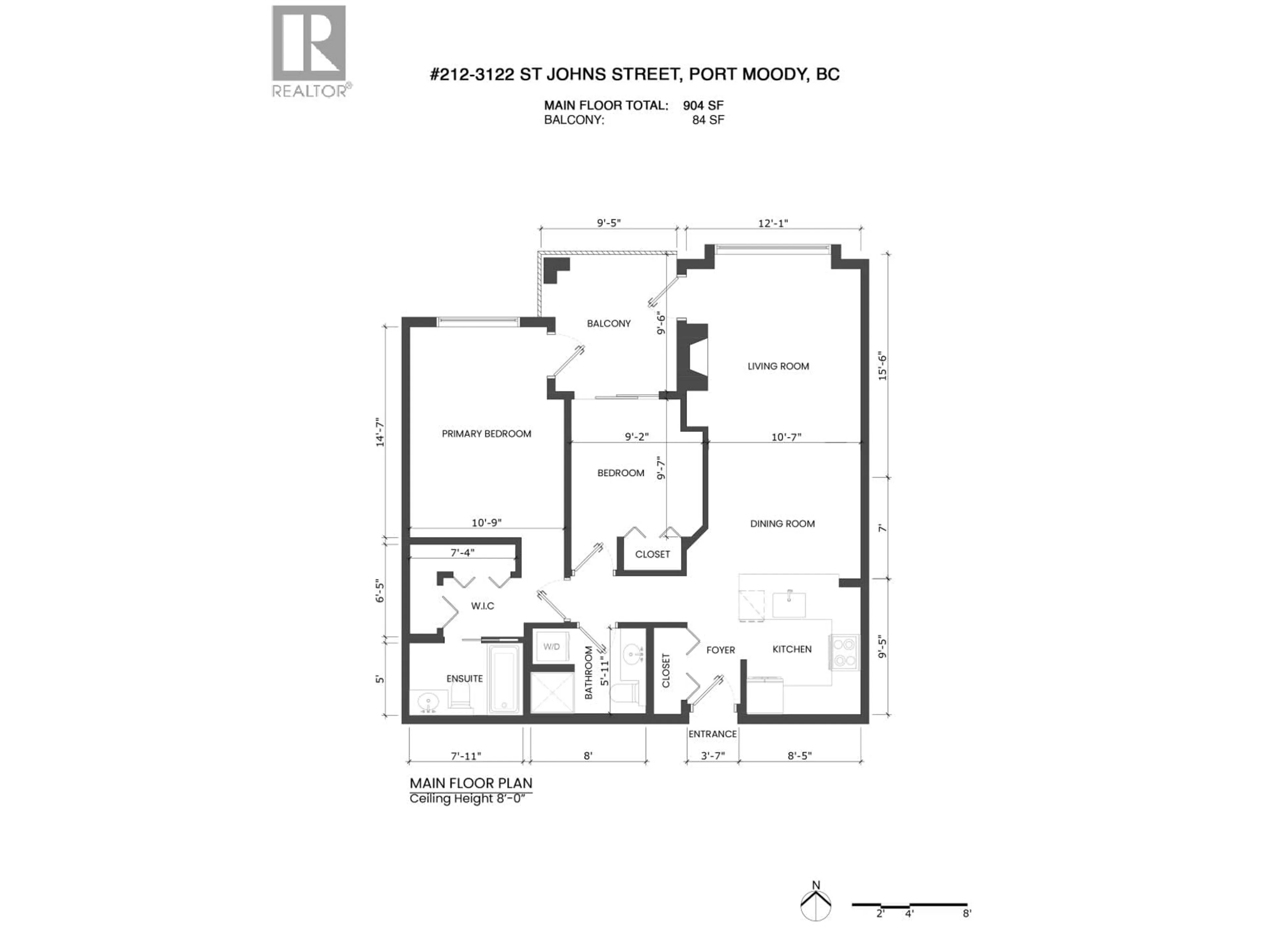 Floor plan for 212 - 3122 ST JOHNS STREET, Port Moody British Columbia V3H5C8