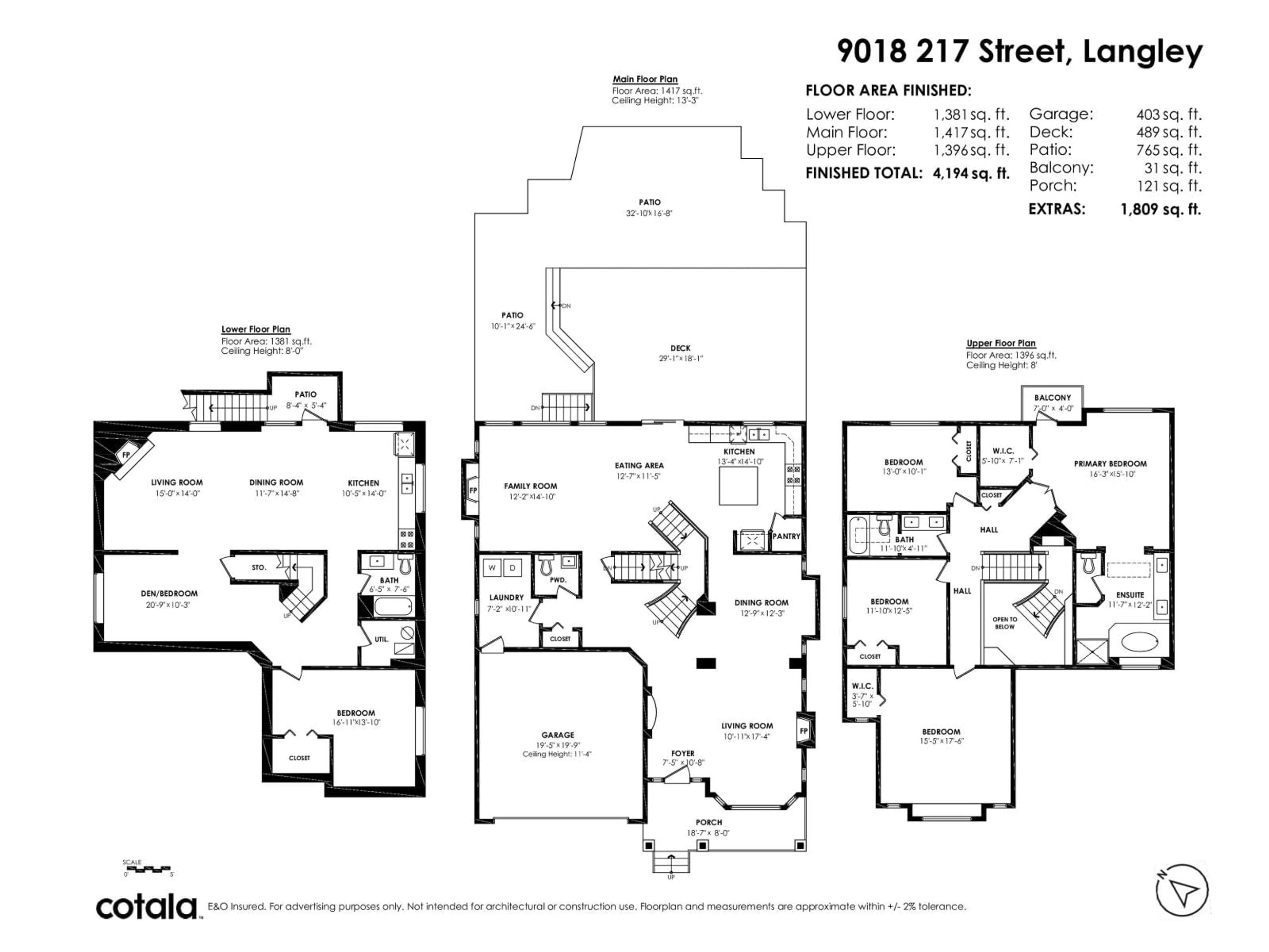 Floor plan for 9018 217 STREET, Langley British Columbia V1M4C7