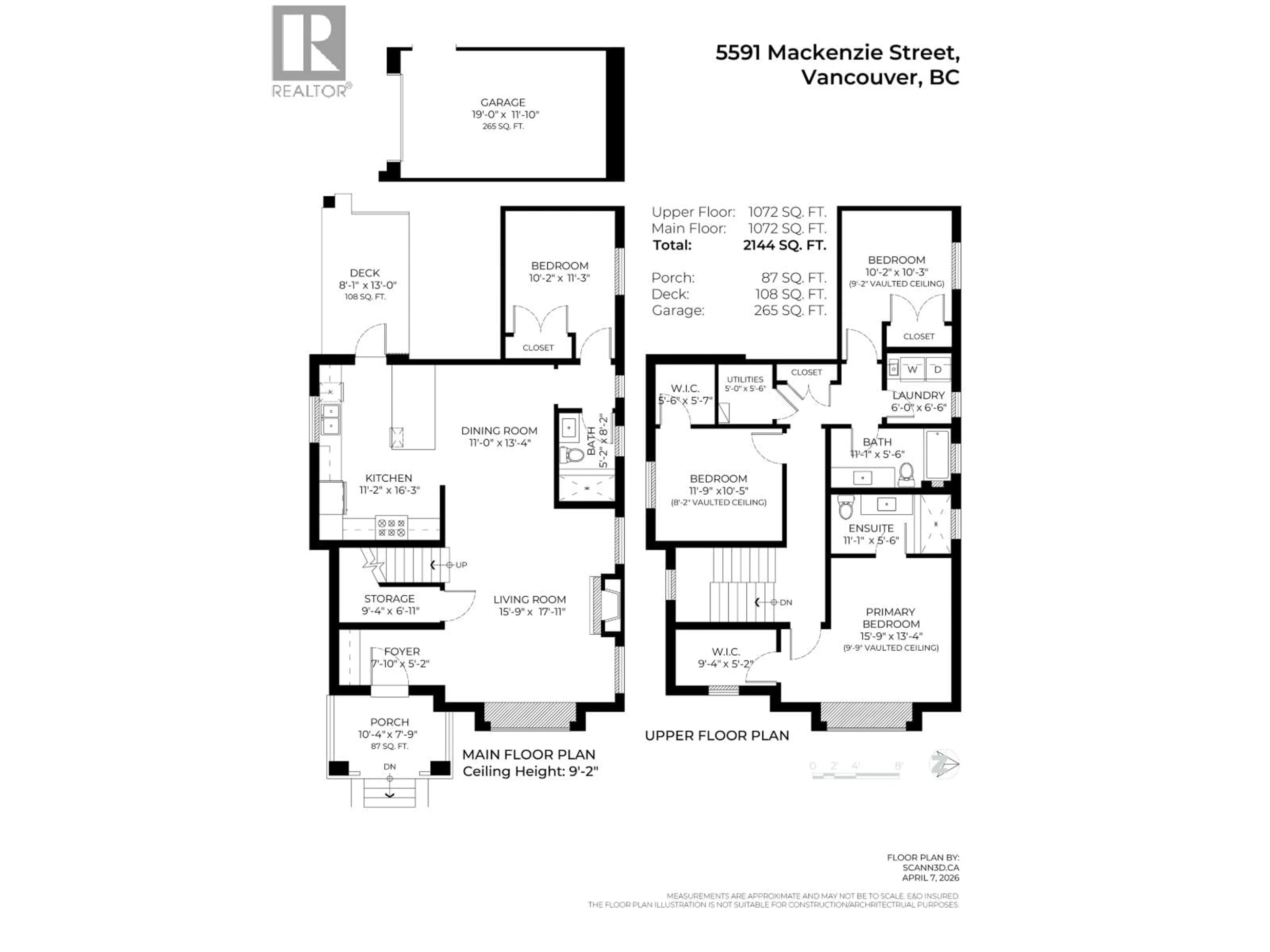 Floor plan for 5591 MACKENZIE STREET, Vancouver British Columbia V6N1H1