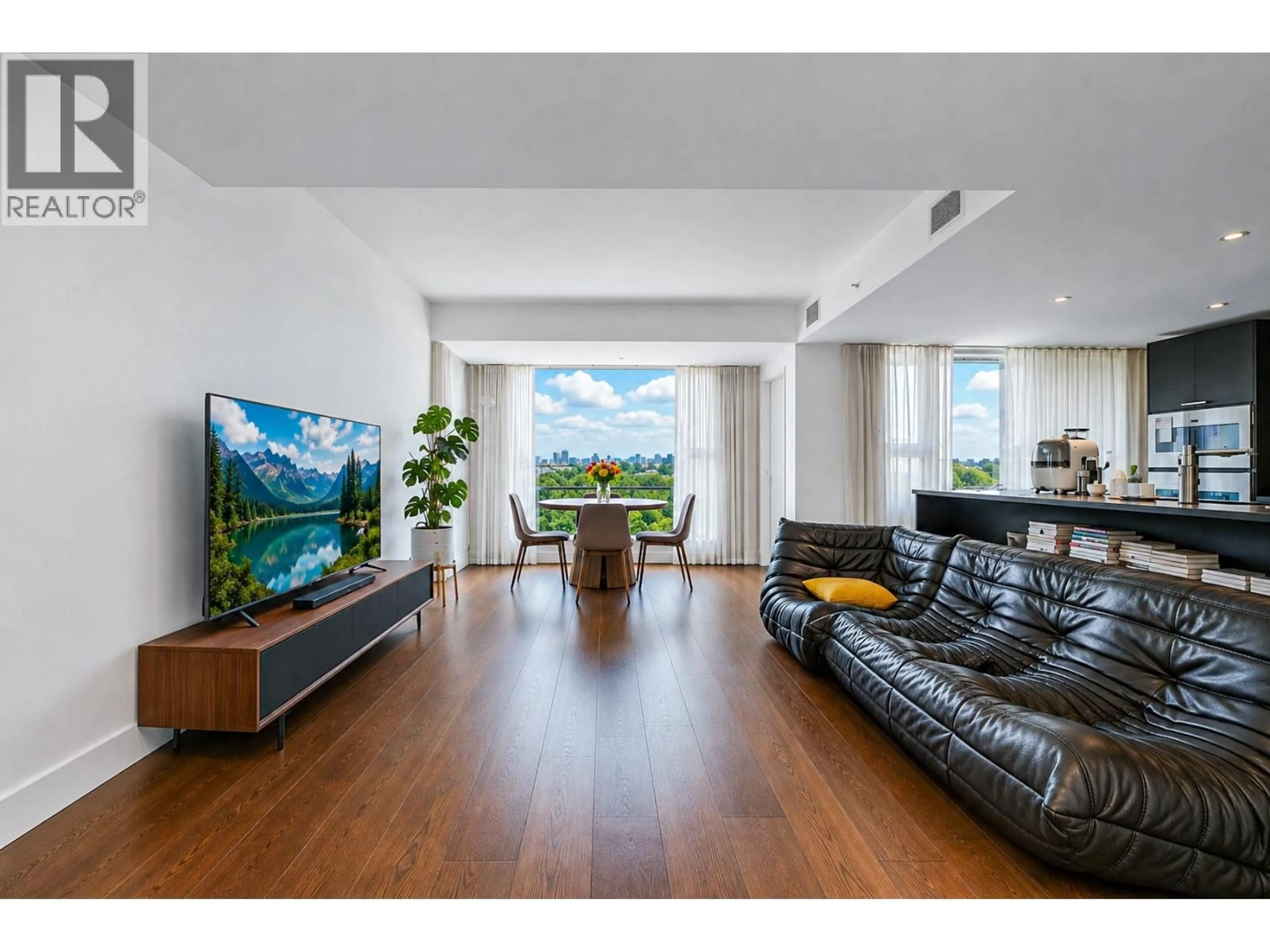 Living room with furniture, wood/laminate floor for 603 - 1571 57TH AVENUE, Vancouver British Columbia V6P0H7