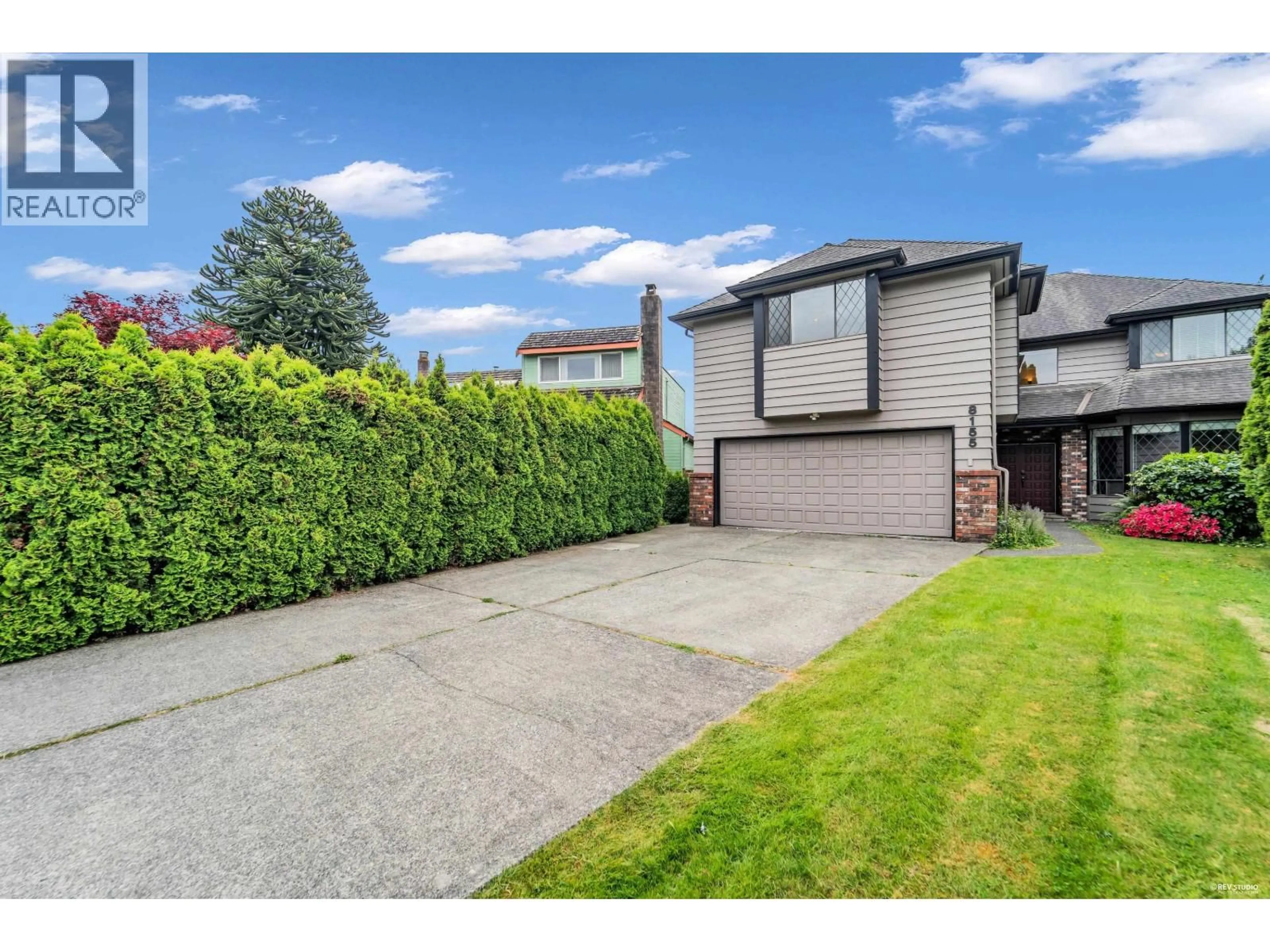 A pic from outside/outdoor area/front of a property/back of a property/a pic from drone, street for 8155 CORLESS PLACE, Richmond British Columbia V7C4X4