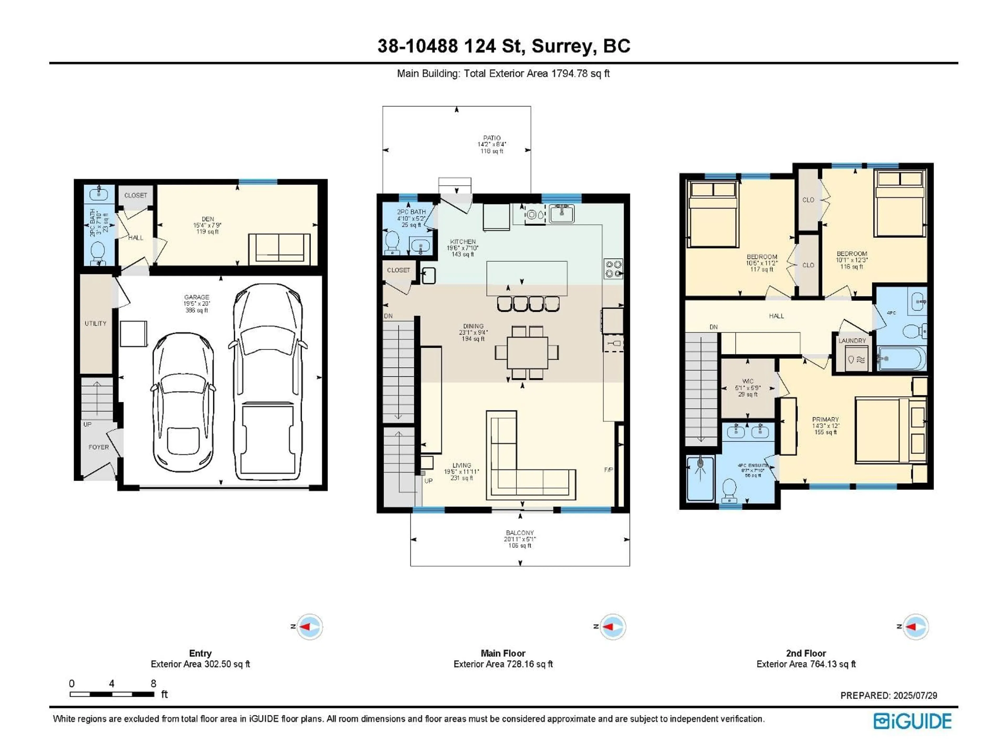 Floor plan for 38 - 10488 124 STREET, Surrey British Columbia V3V0E9