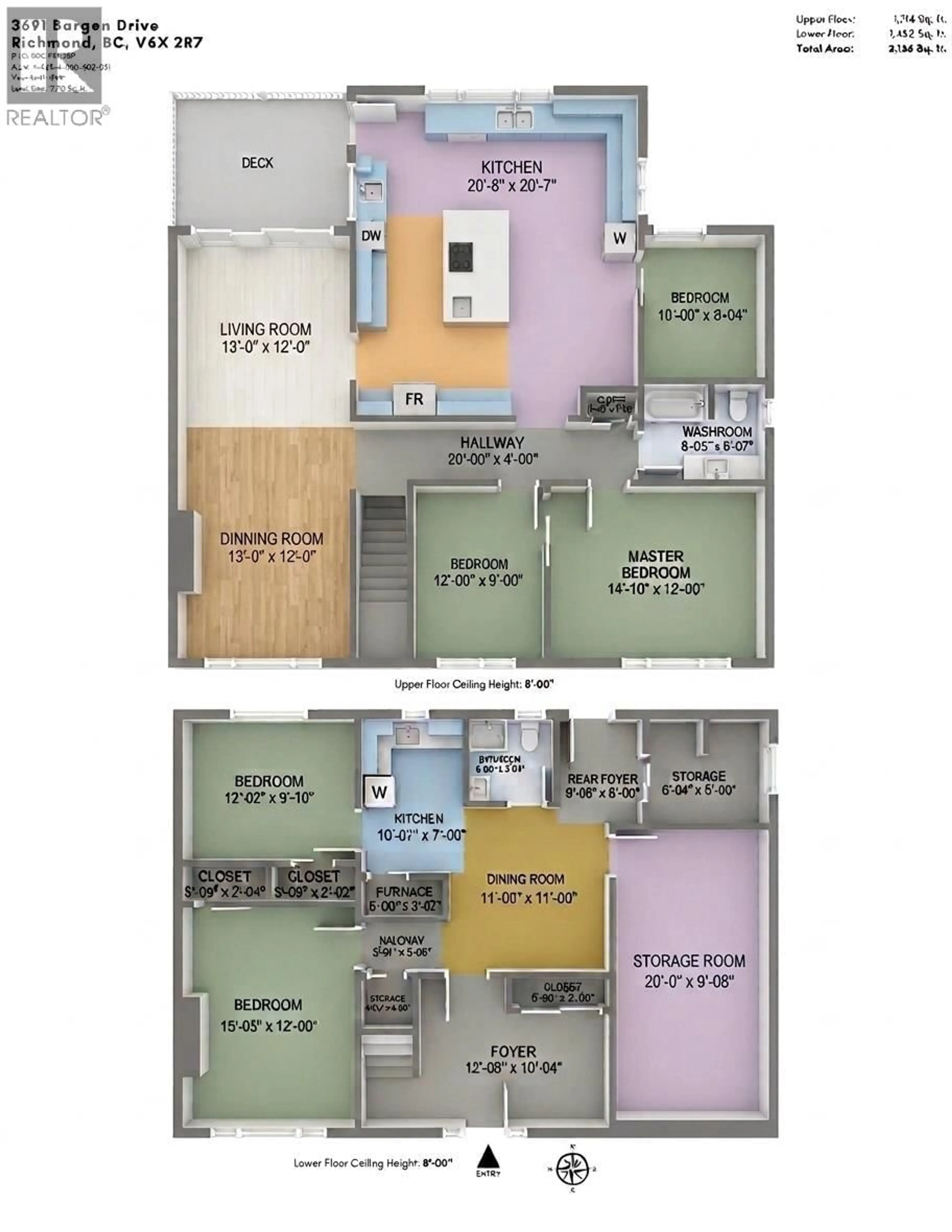 Floor plan for 3691 BARGEN DRIVE, Richmond British Columbia V6X2R7