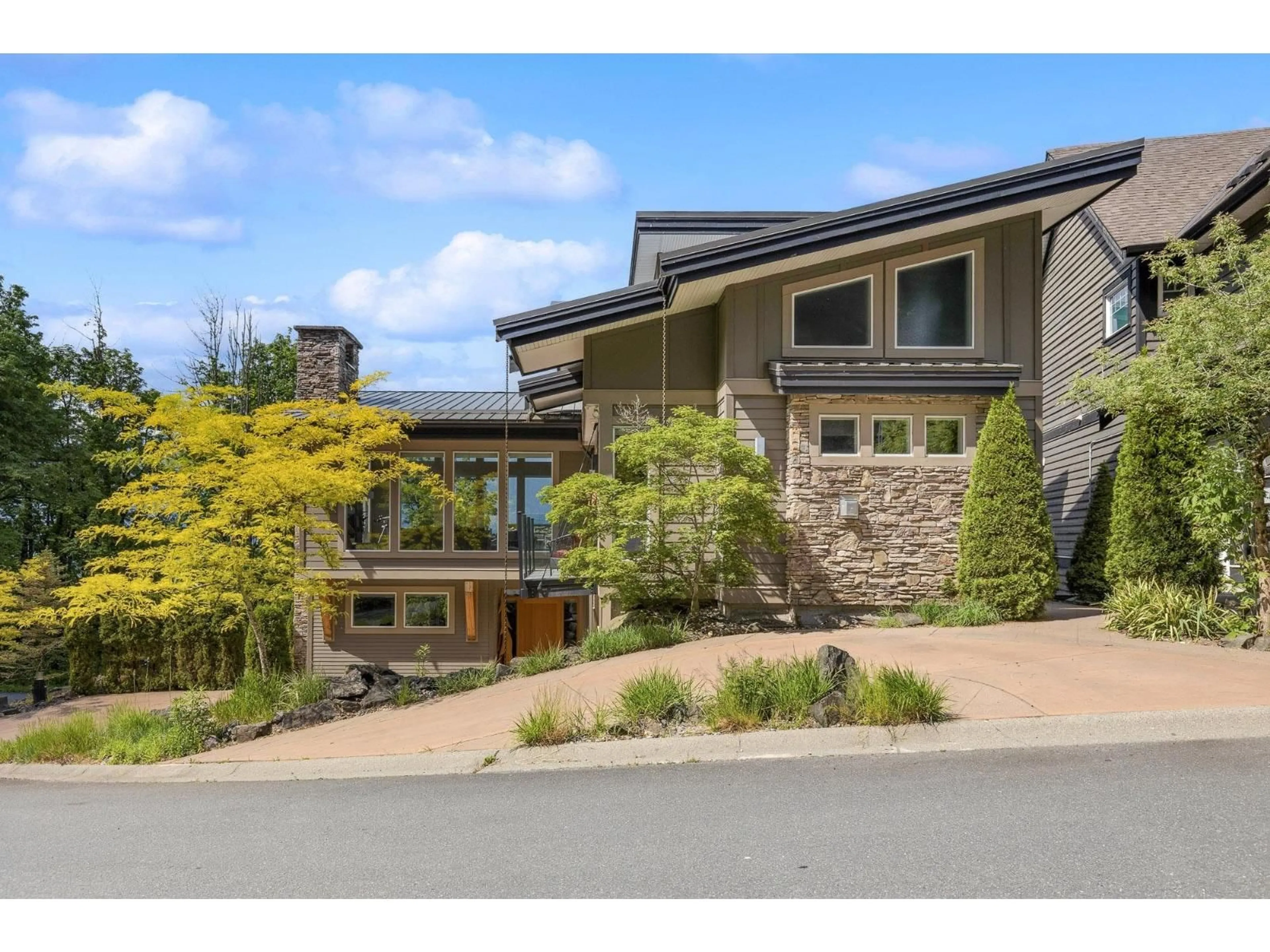 Home with brick exterior material, street for 1 - 43462 ALAMEDA DRIVE, Chilliwack British Columbia V2R0M3