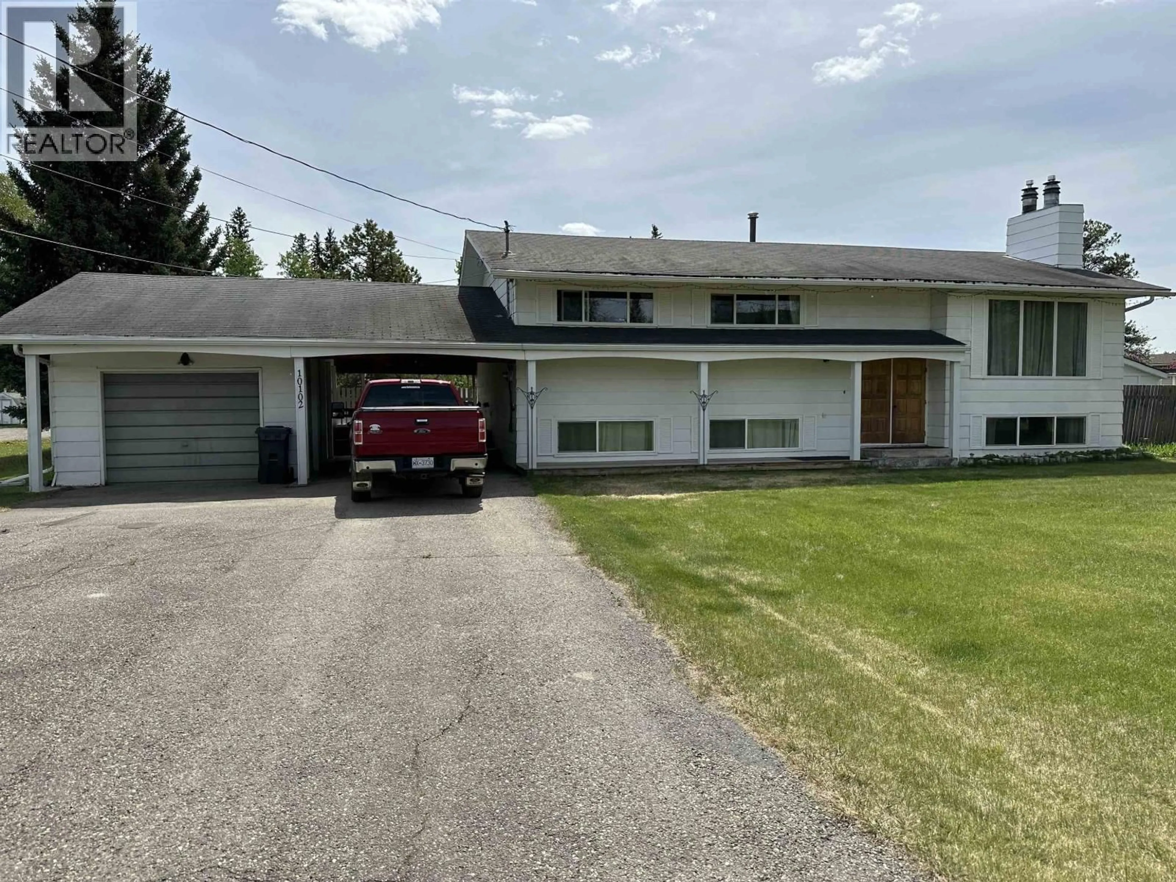 A pic from outside/outdoor area/front of a property/back of a property/a pic from drone, street for 10102 PAQUETTE AVENUE, Hudsons Hope British Columbia V0C1V0