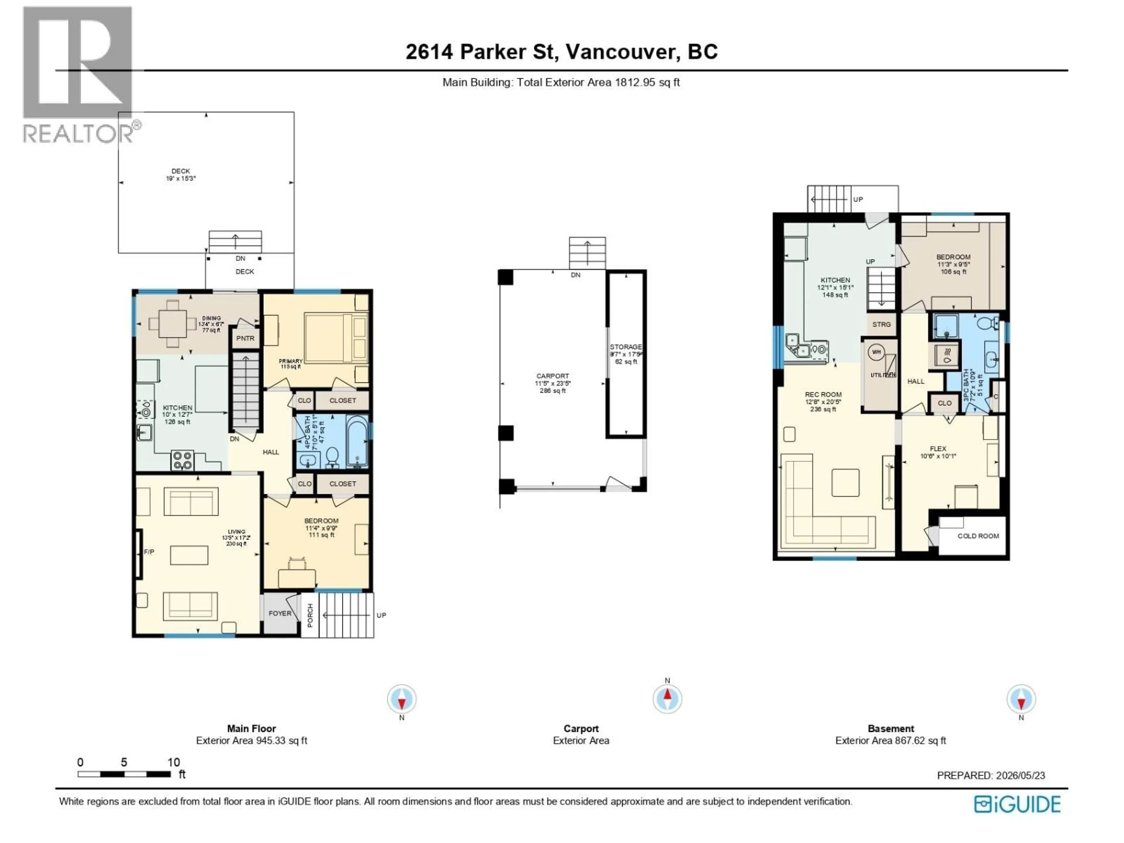 Floor plan for 2614 PARKER STREET, Vancouver British Columbia V5K2T4