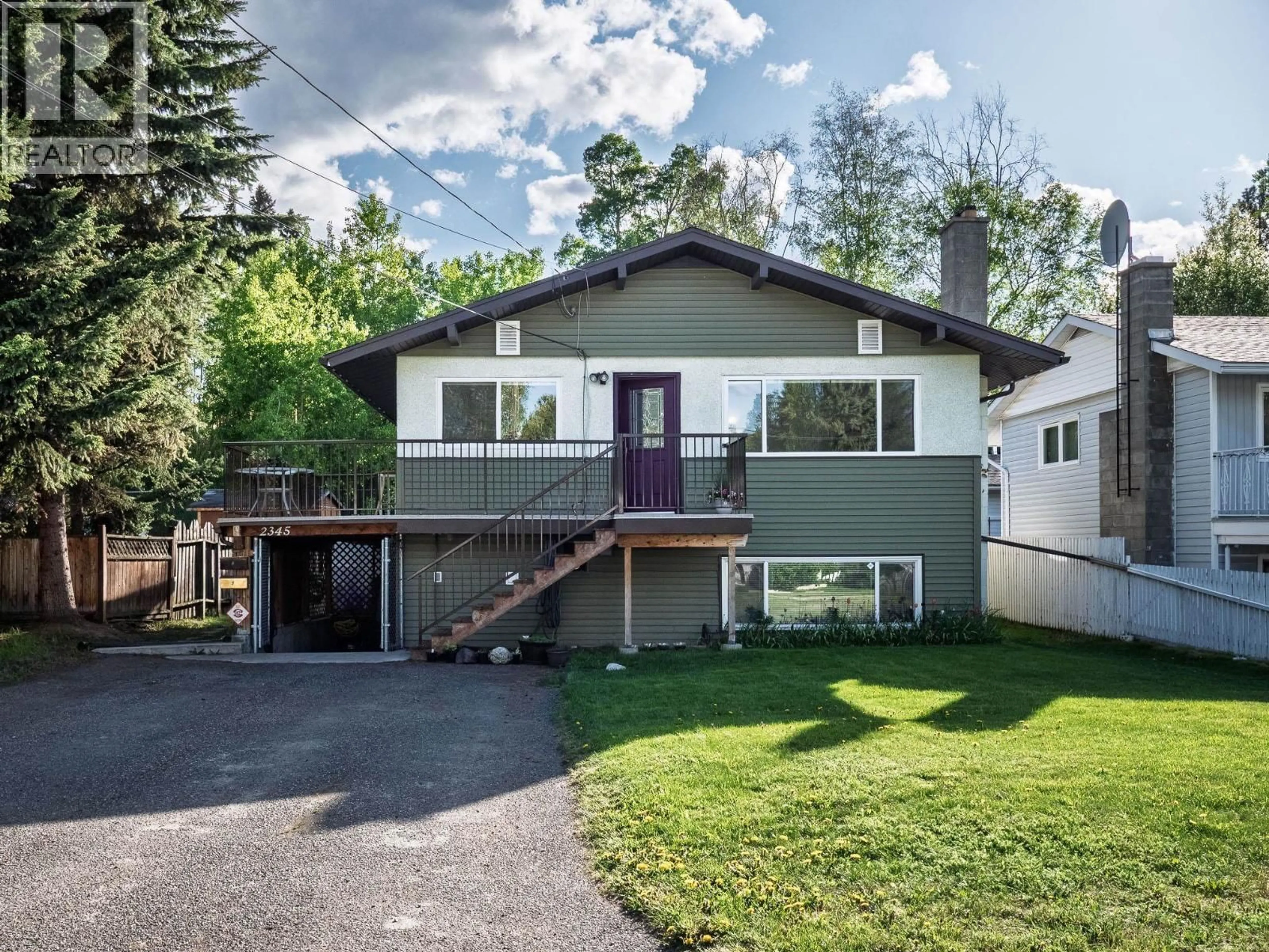 Home with vinyl exterior material, street for 2345 ROYAL CRESCENT, Prince George British Columbia V2L1H4