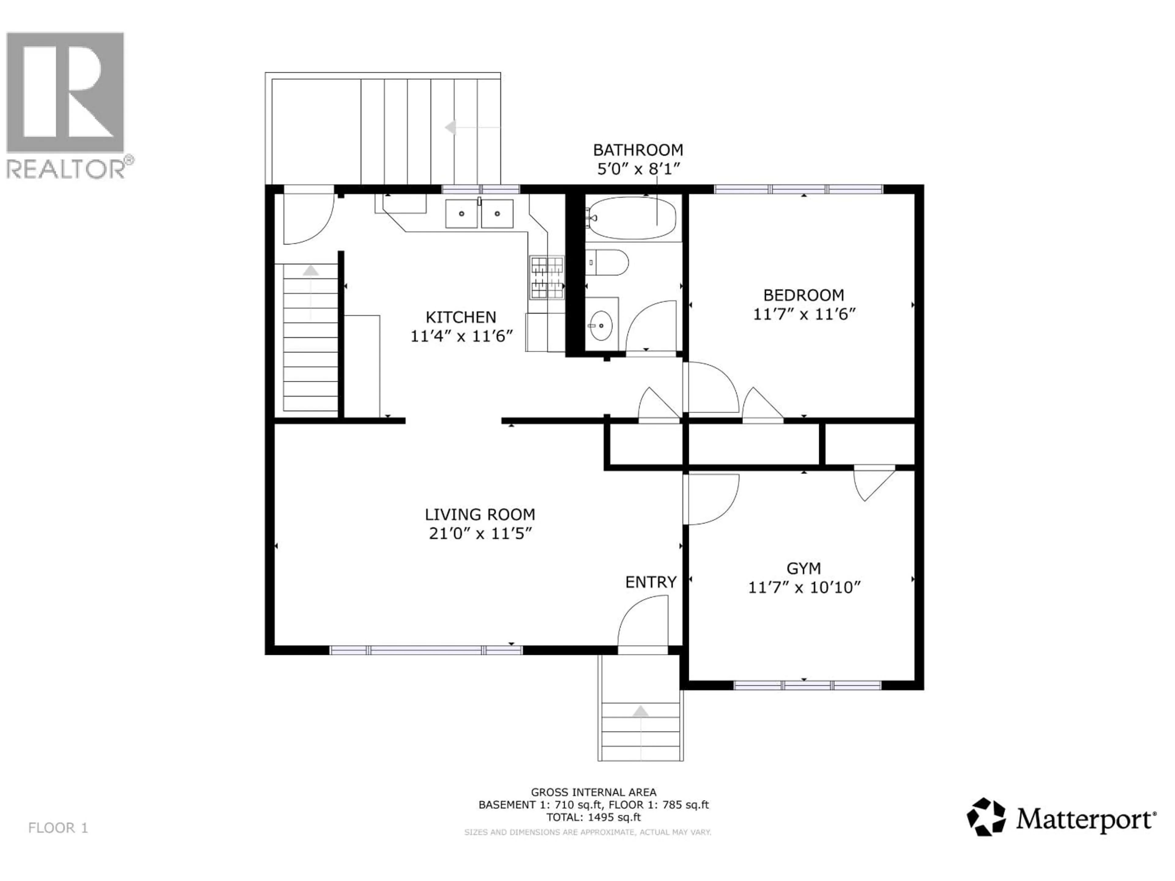 Floor plan for 9519 99 AVENUE, Fort St. John British Columbia V1J1T5