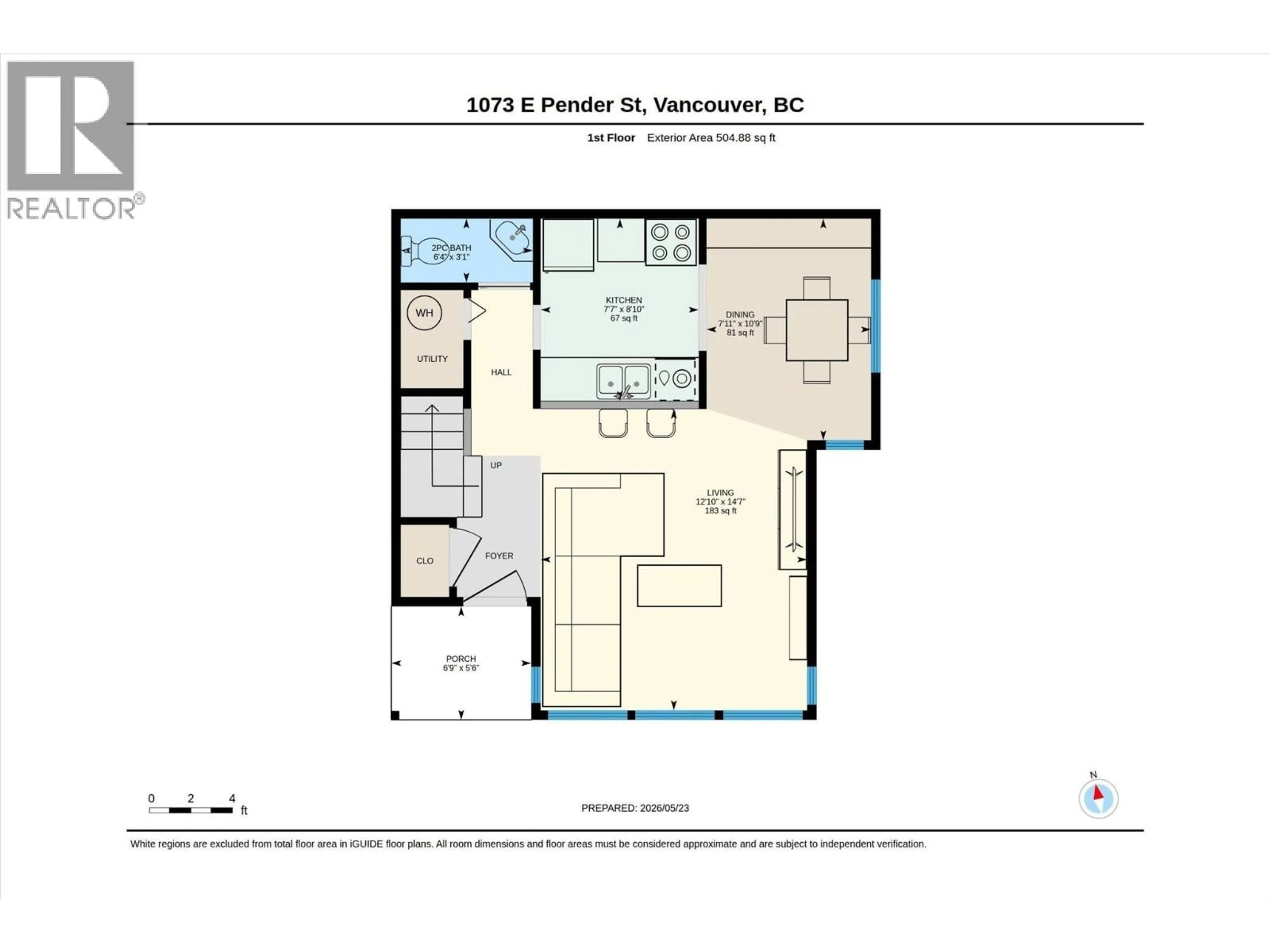 Floor plan for 1073 PENDER STREET, Vancouver British Columbia V6A4H9