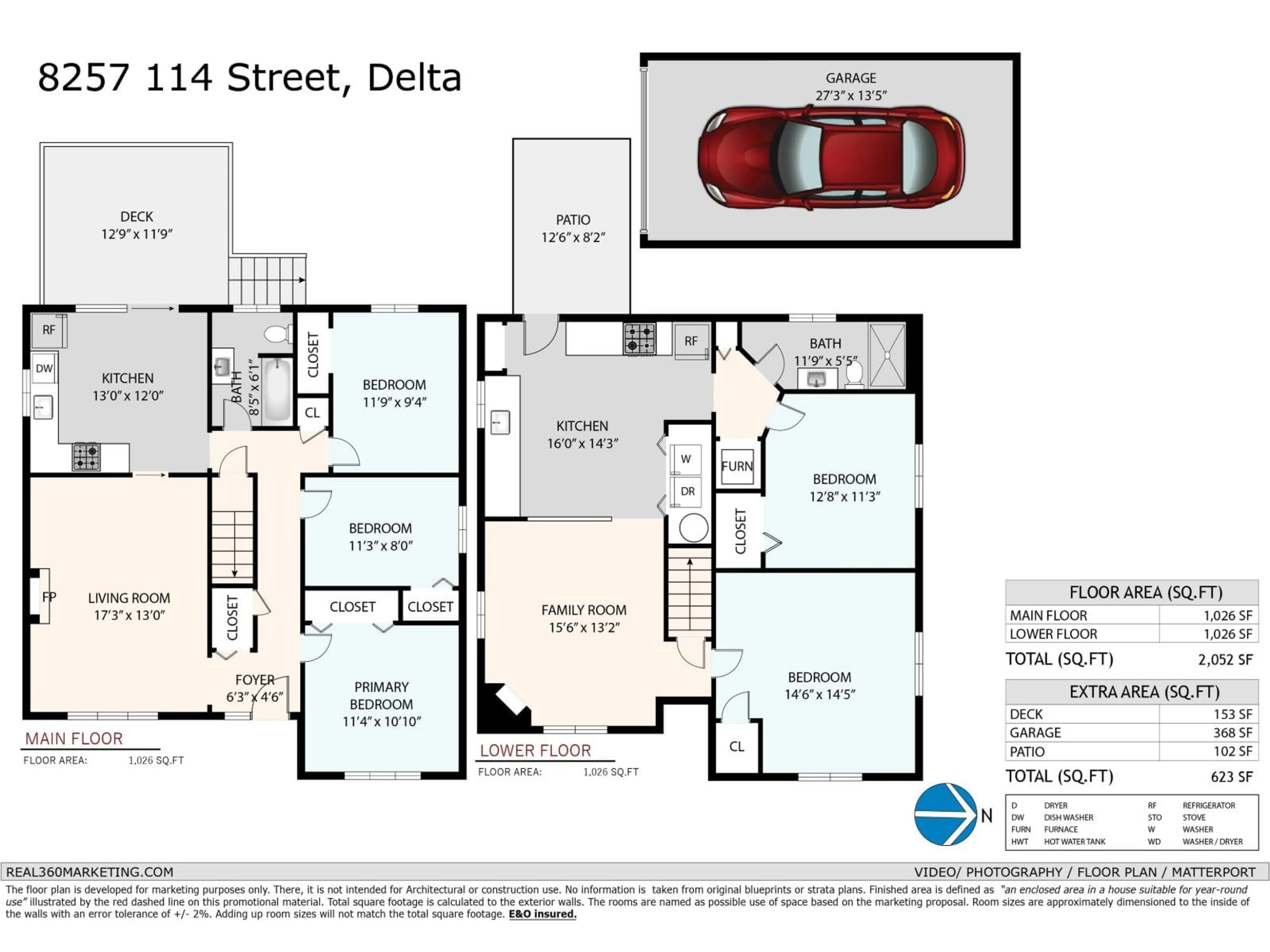 Floor plan for 8257 114 STREET, Delta British Columbia V4C5J5