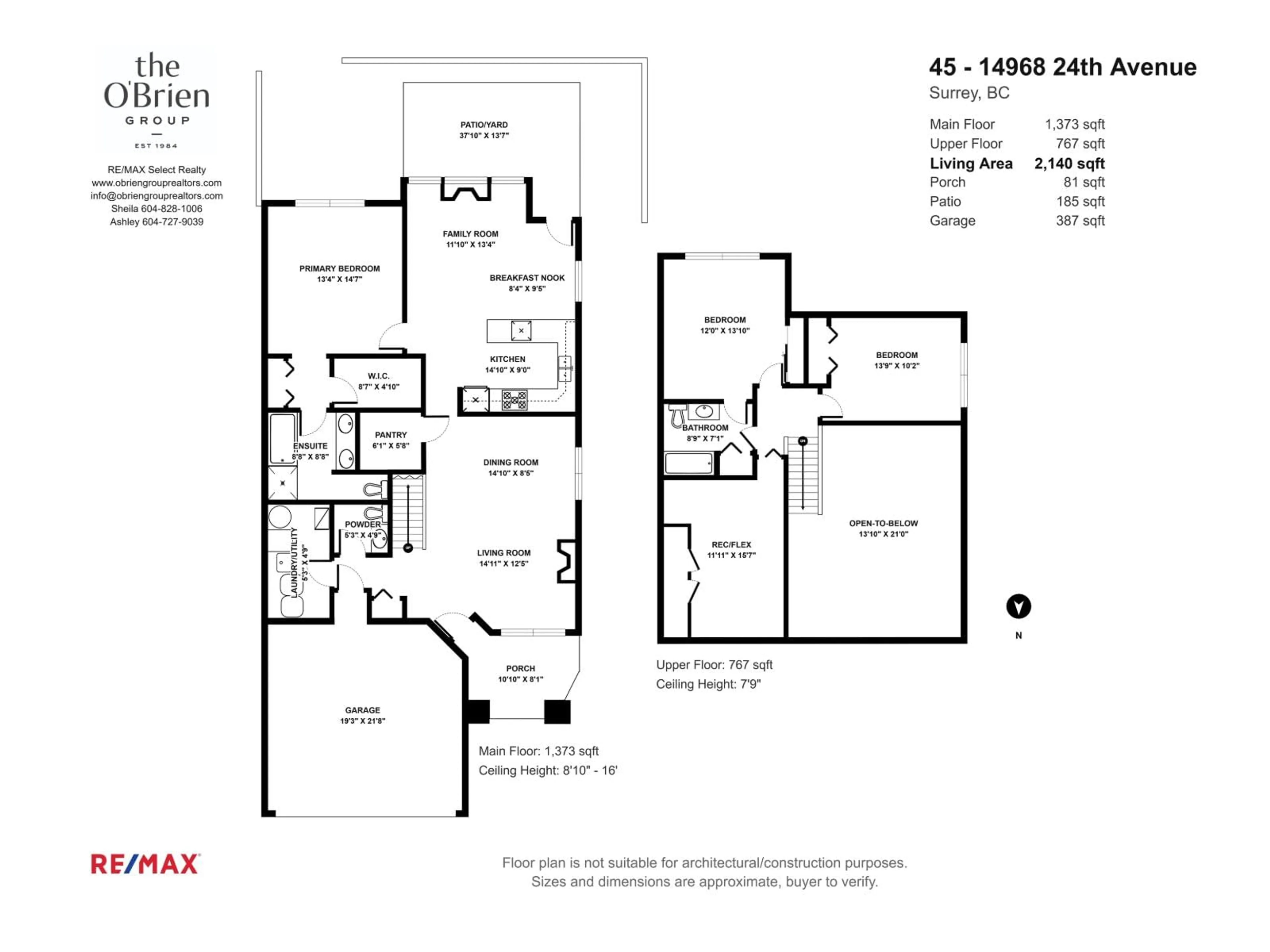 Floor plan for 45 - 14968 24 AVENUE, Surrey British Columbia V4A9Y6