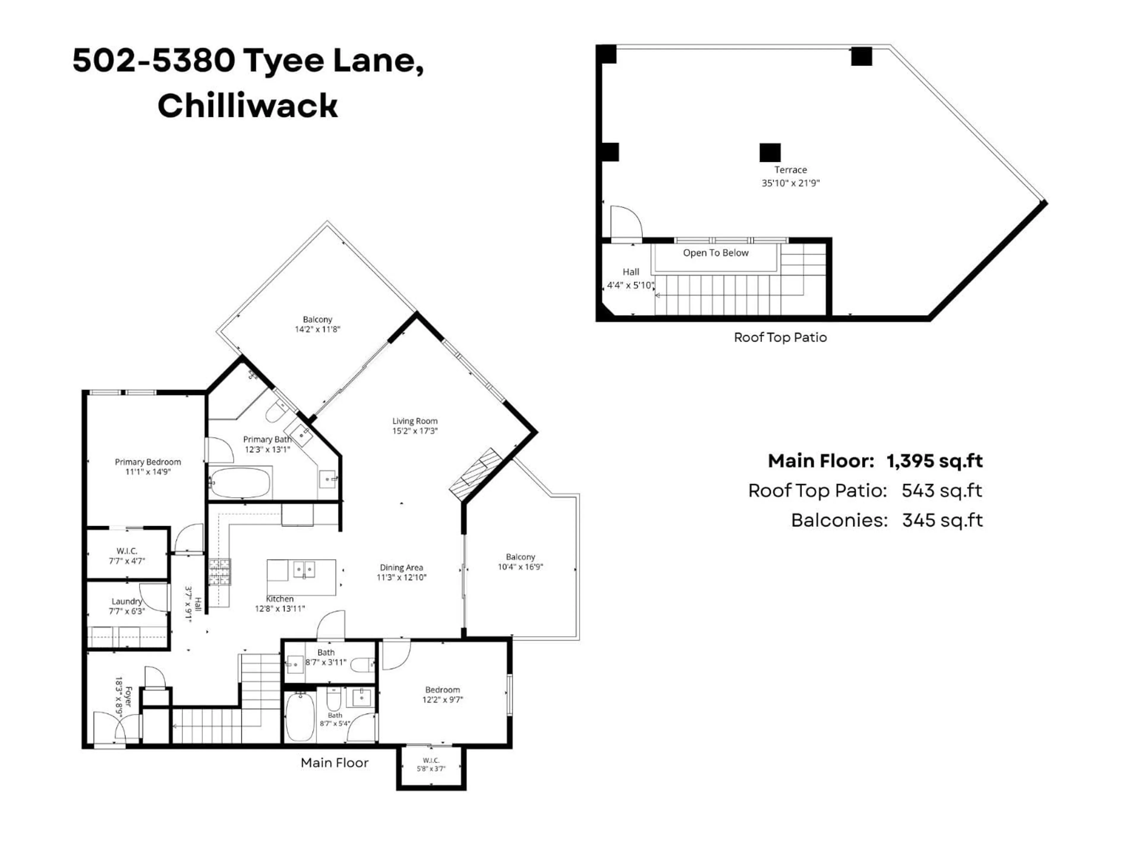 Floor plan for 502 - 5380 TYEE LANE, Chilliwack British Columbia V2R6B6