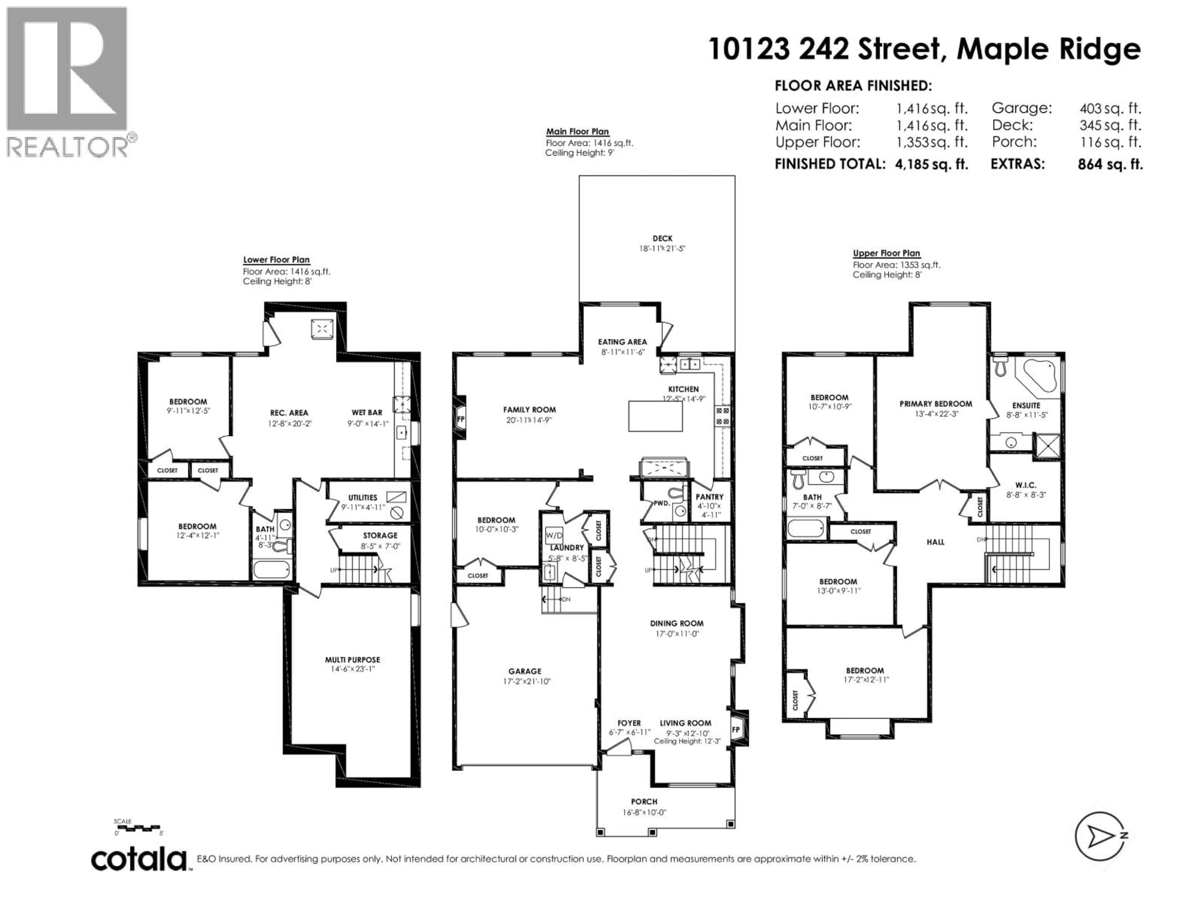 Floor plan for 10123 242 STREET, Maple Ridge British Columbia V2W0E6
