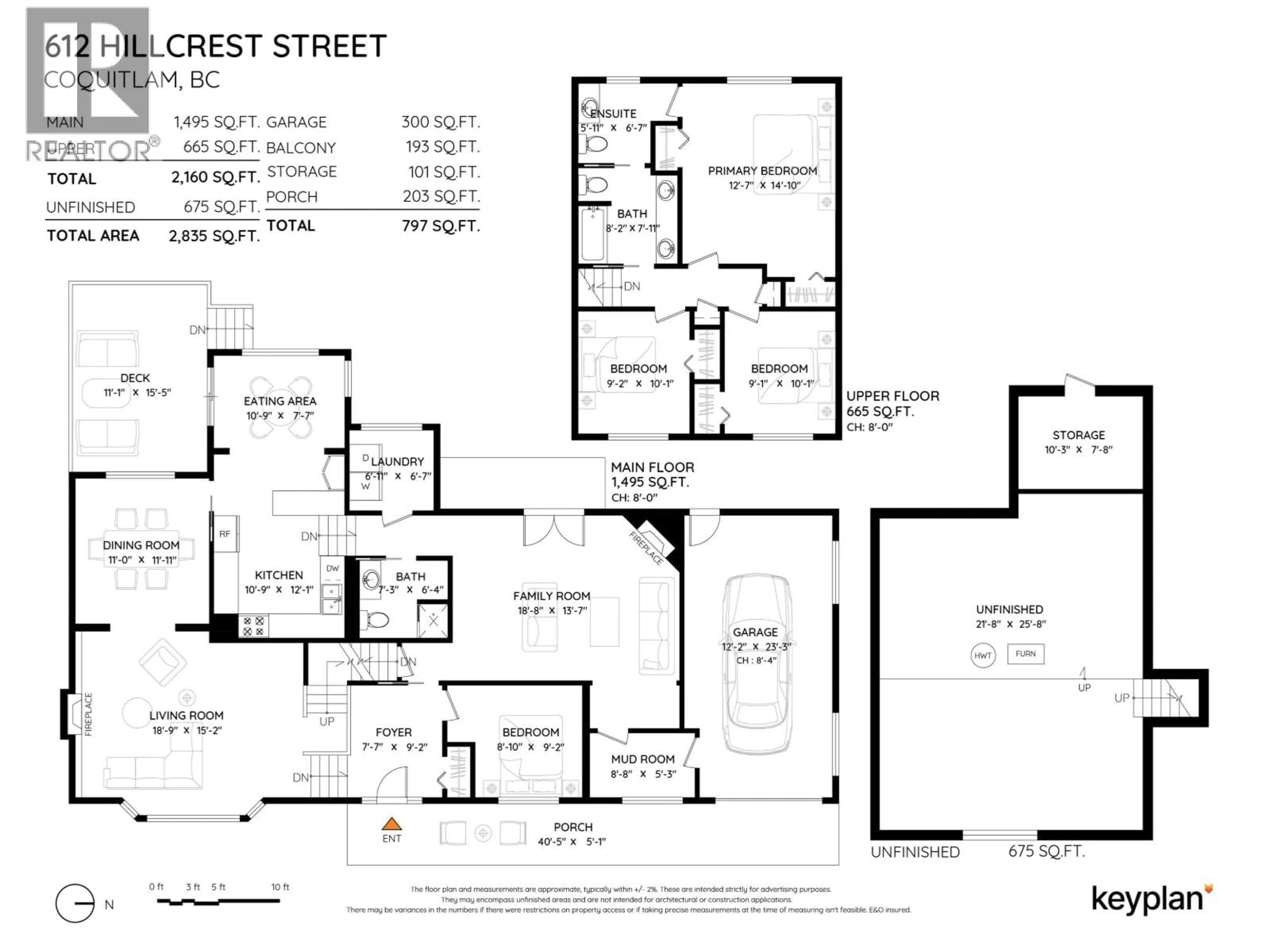 Floor plan for 612 HILLCREST STREET, Coquitlam British Columbia V3J6N8