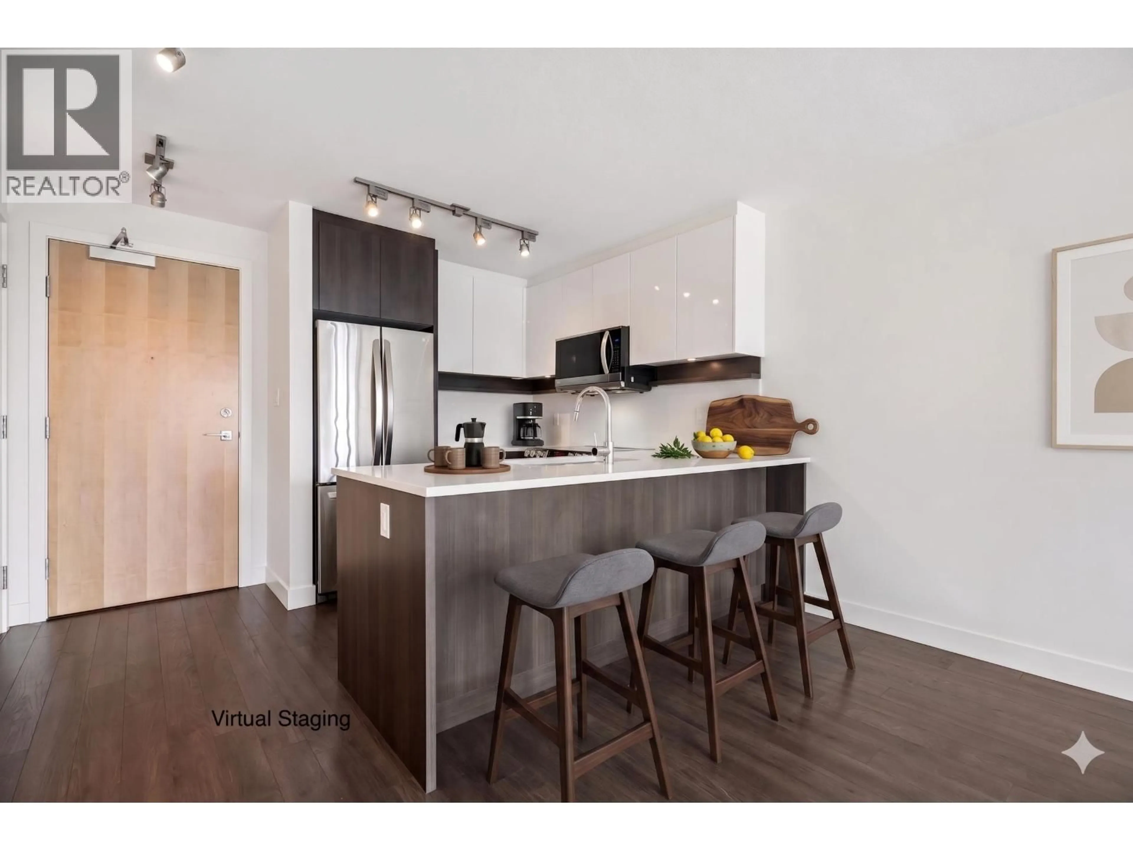 Open concept kitchen, wood/laminate floor for 603 - 958 RIDGEWAY AVENUE, Coquitlam British Columbia V3K0C5