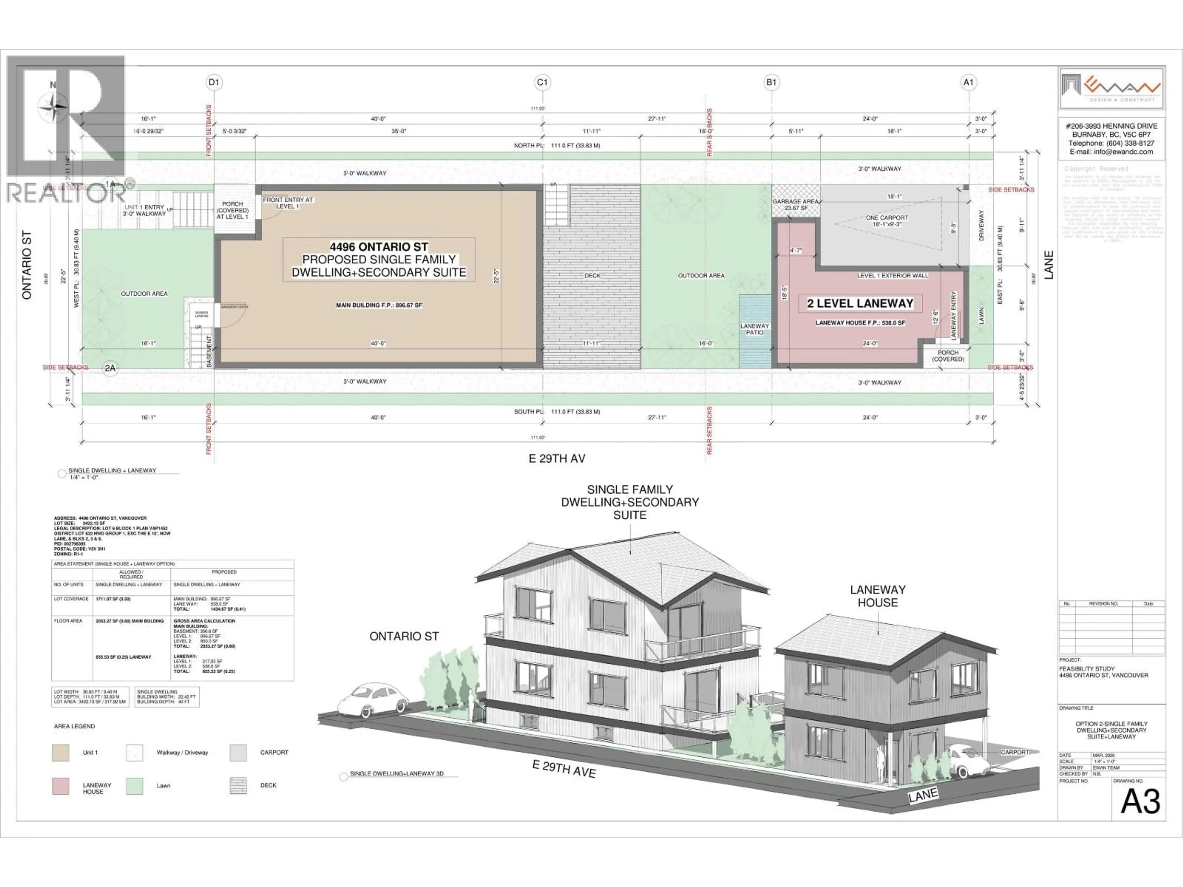 Floor plan for 4496 ONTARIO STREET, Vancouver British Columbia V5V3H1