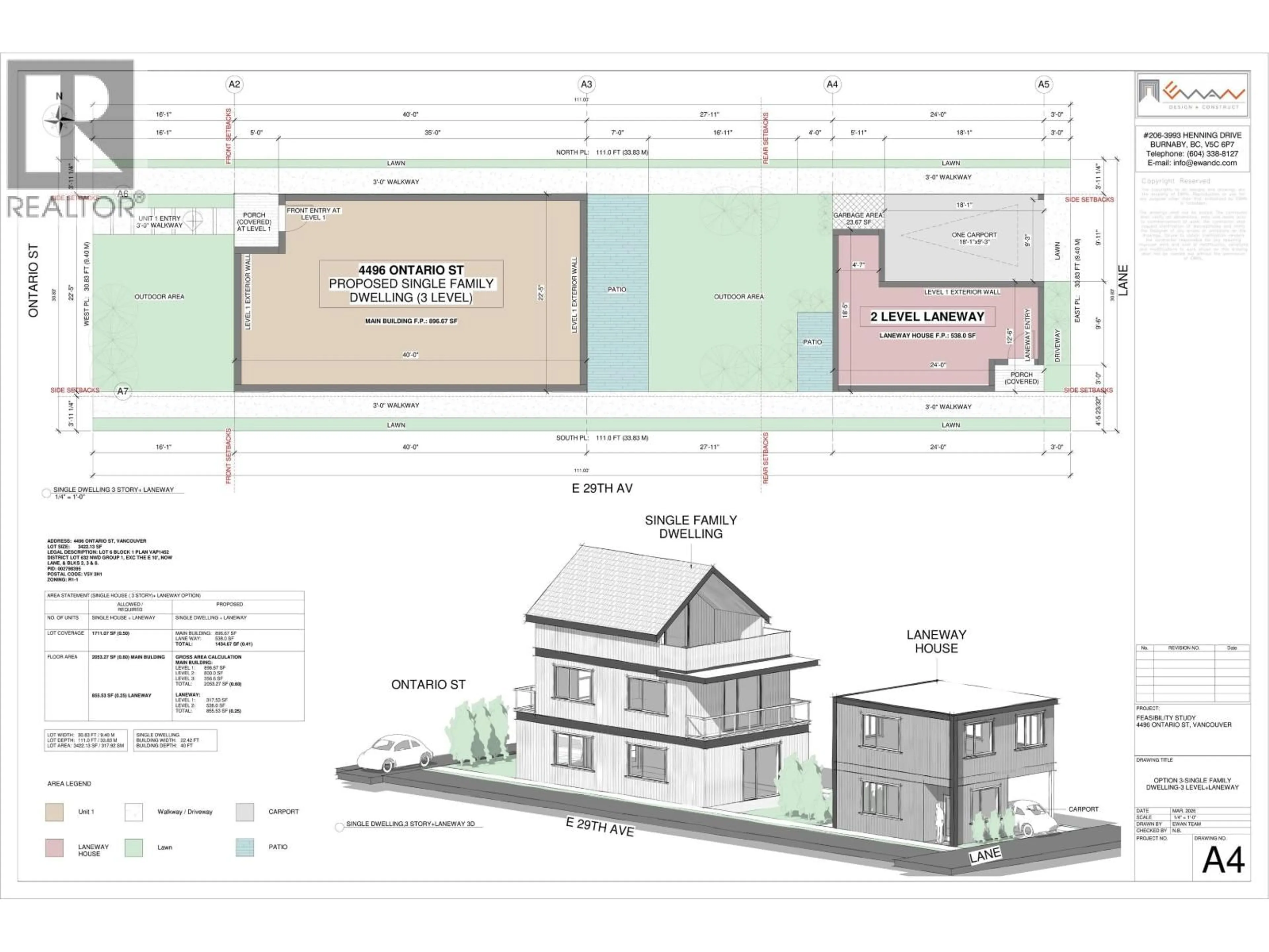 Floor plan for 4496 ONTARIO STREET, Vancouver British Columbia V5V3H1