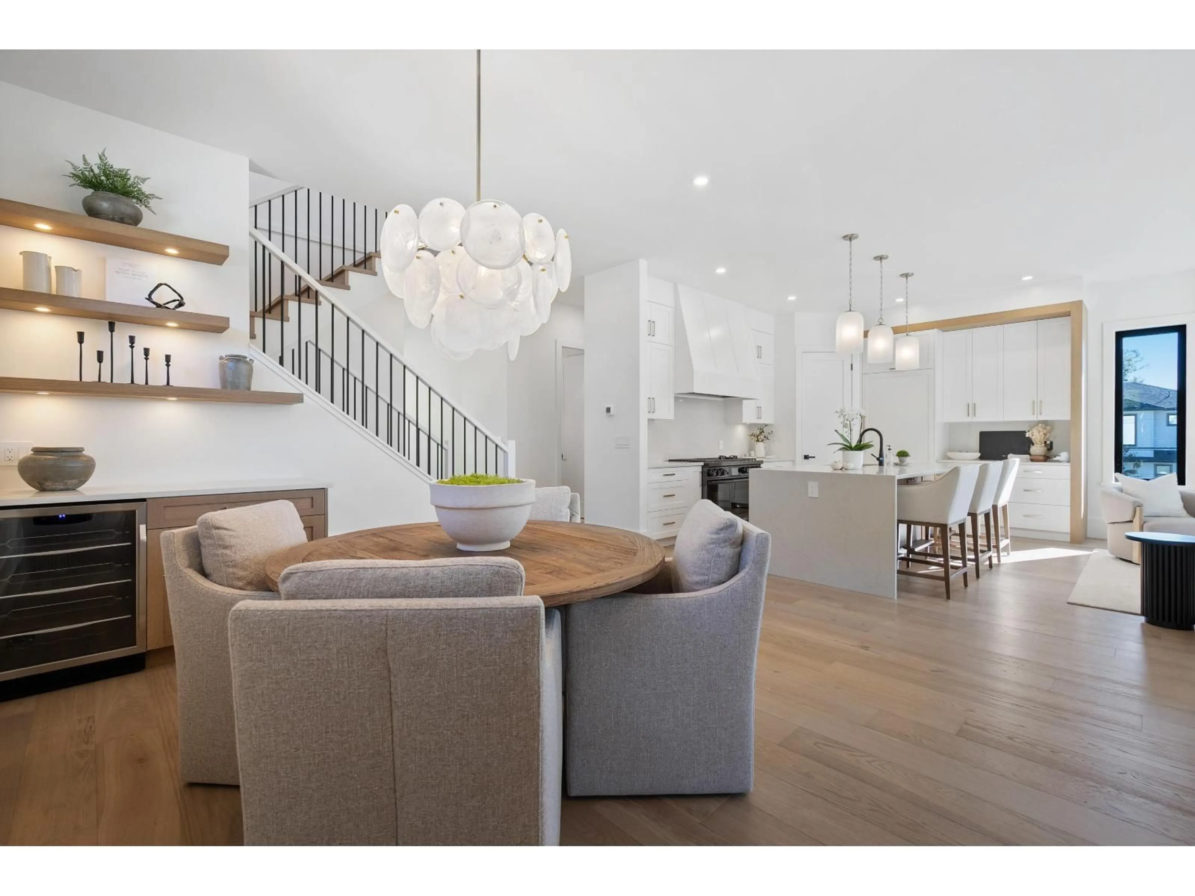 Open concept kitchen, wood/laminate floor for 16243 10 AVENUE, Surrey British Columbia V4A1A9