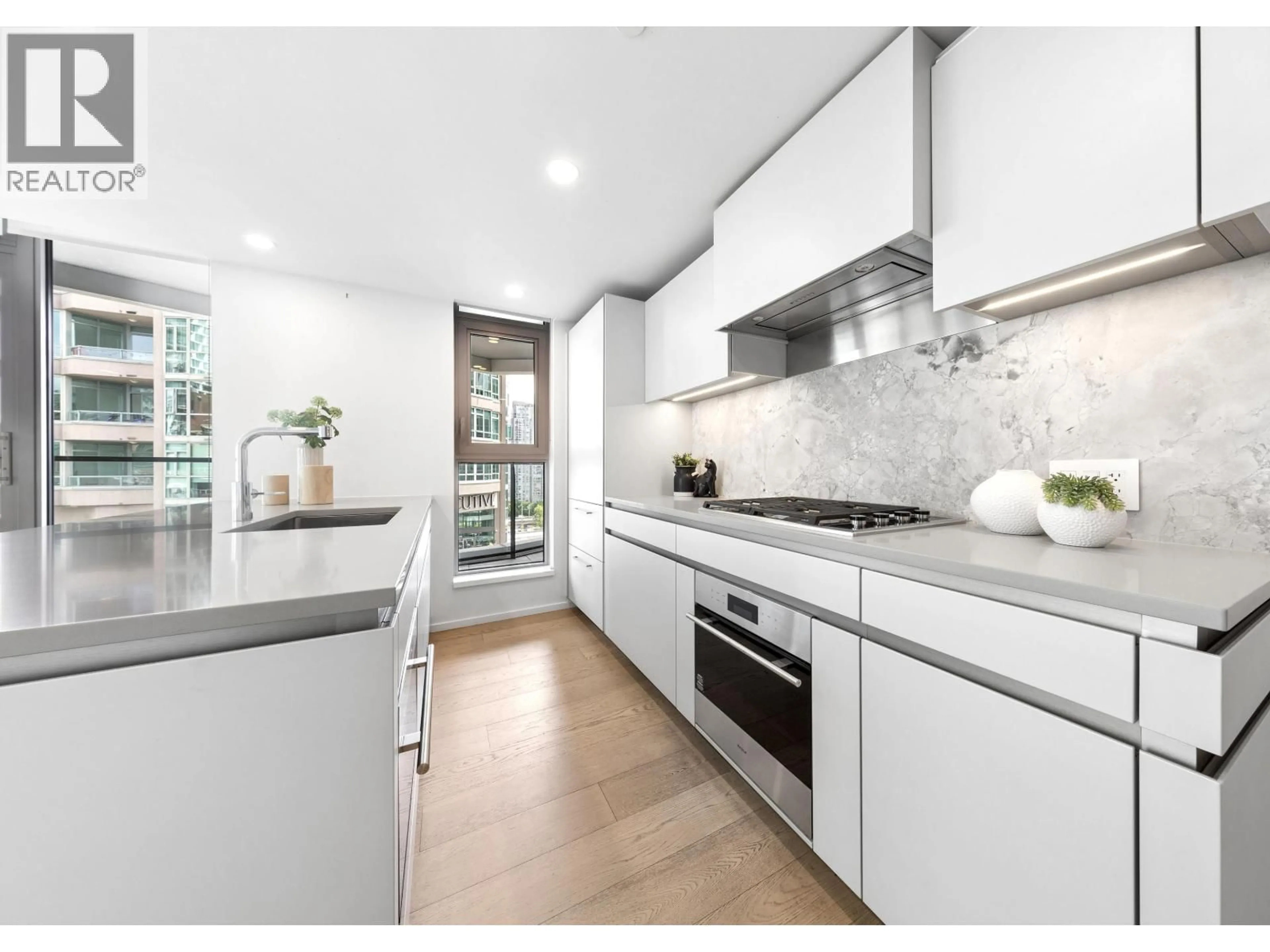 Contemporary kitchen, ceramic/tile floor for 1107 - 889 PACIFIC STREET, Vancouver British Columbia V6Z1C3