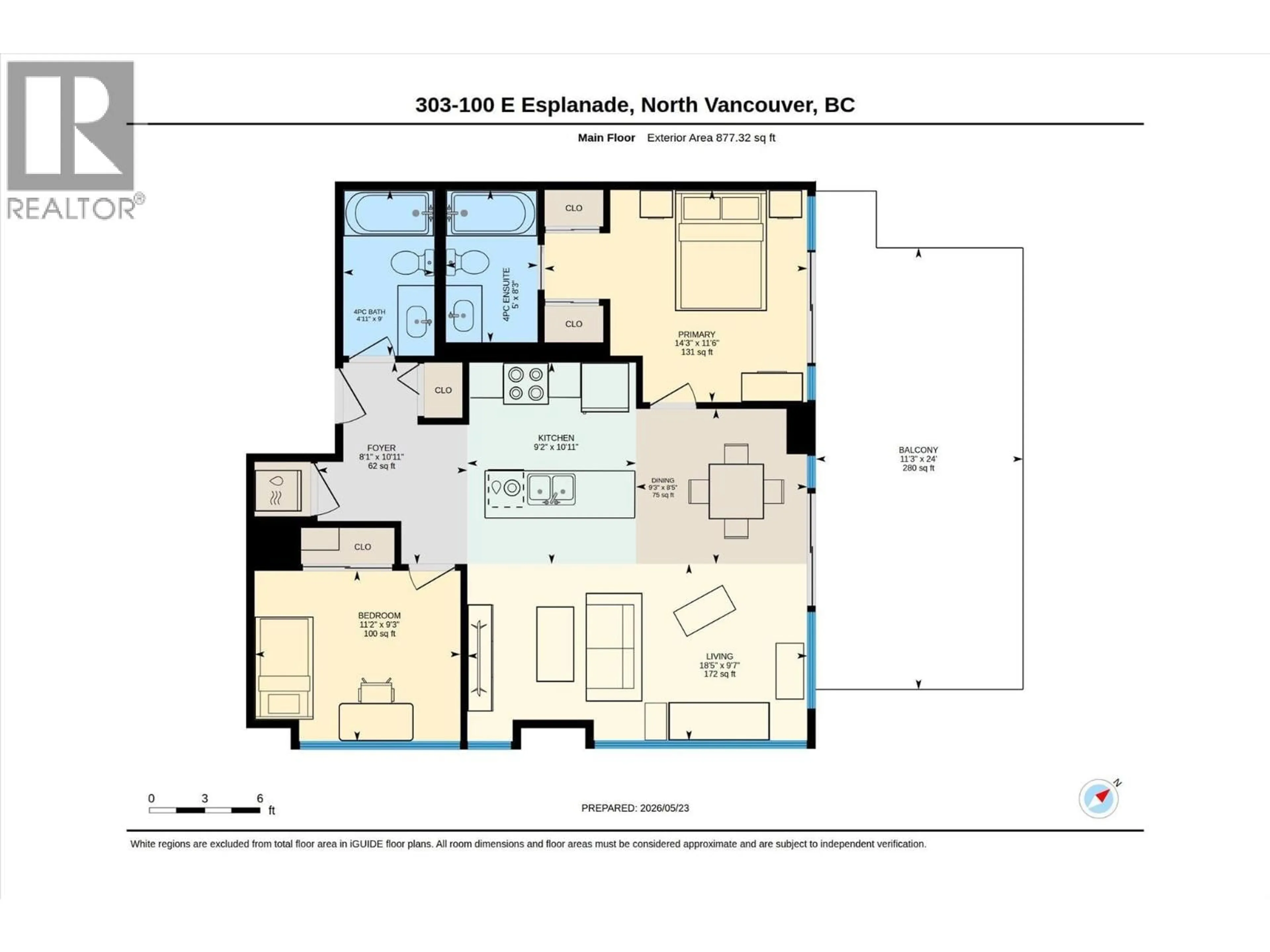 Floor plan for 303 - 100 ESPLANADE, North Vancouver British Columbia V7L4V1