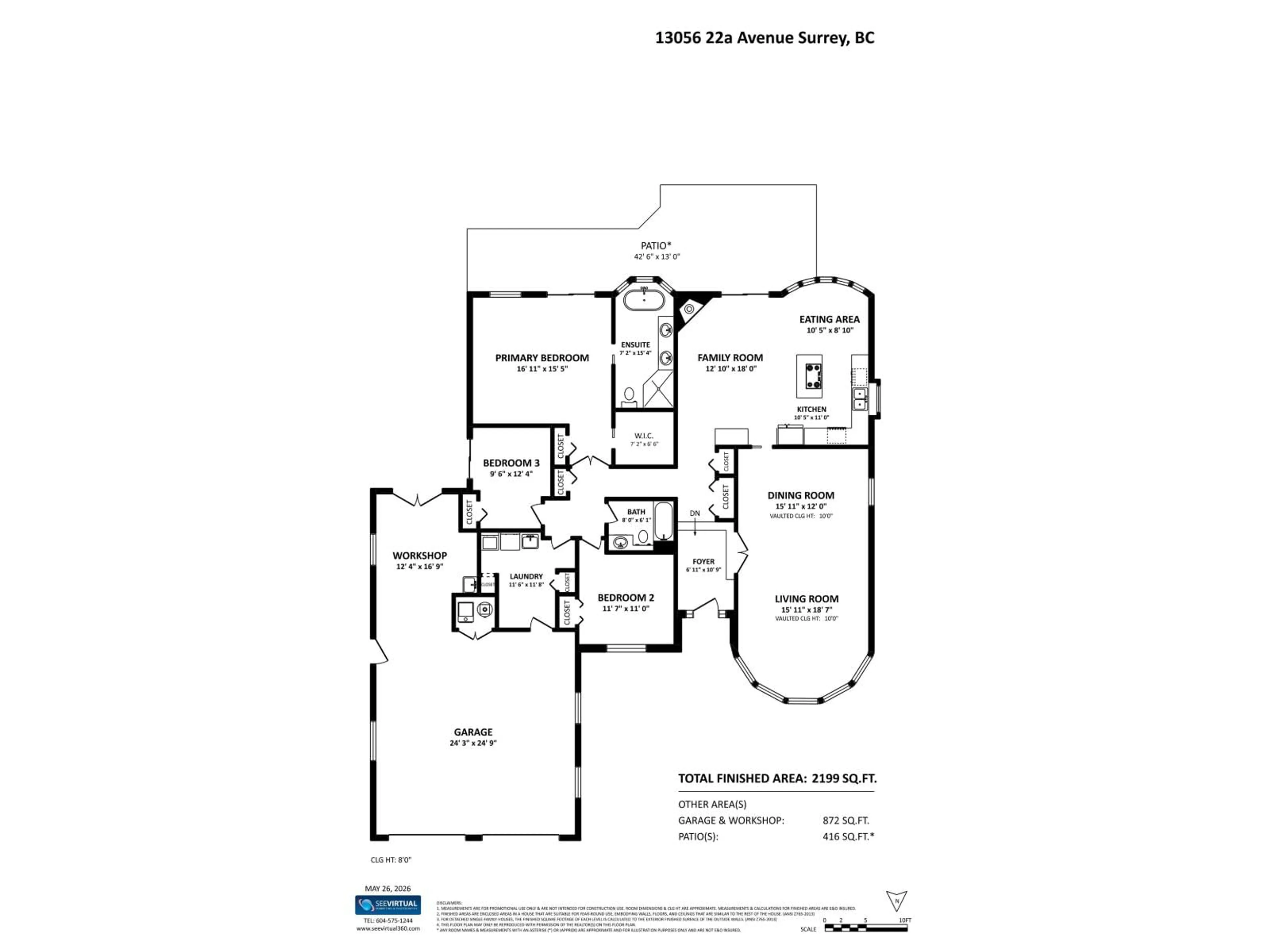 Floor plan for 13056 22A AVENUE, Surrey British Columbia V4A8Y4