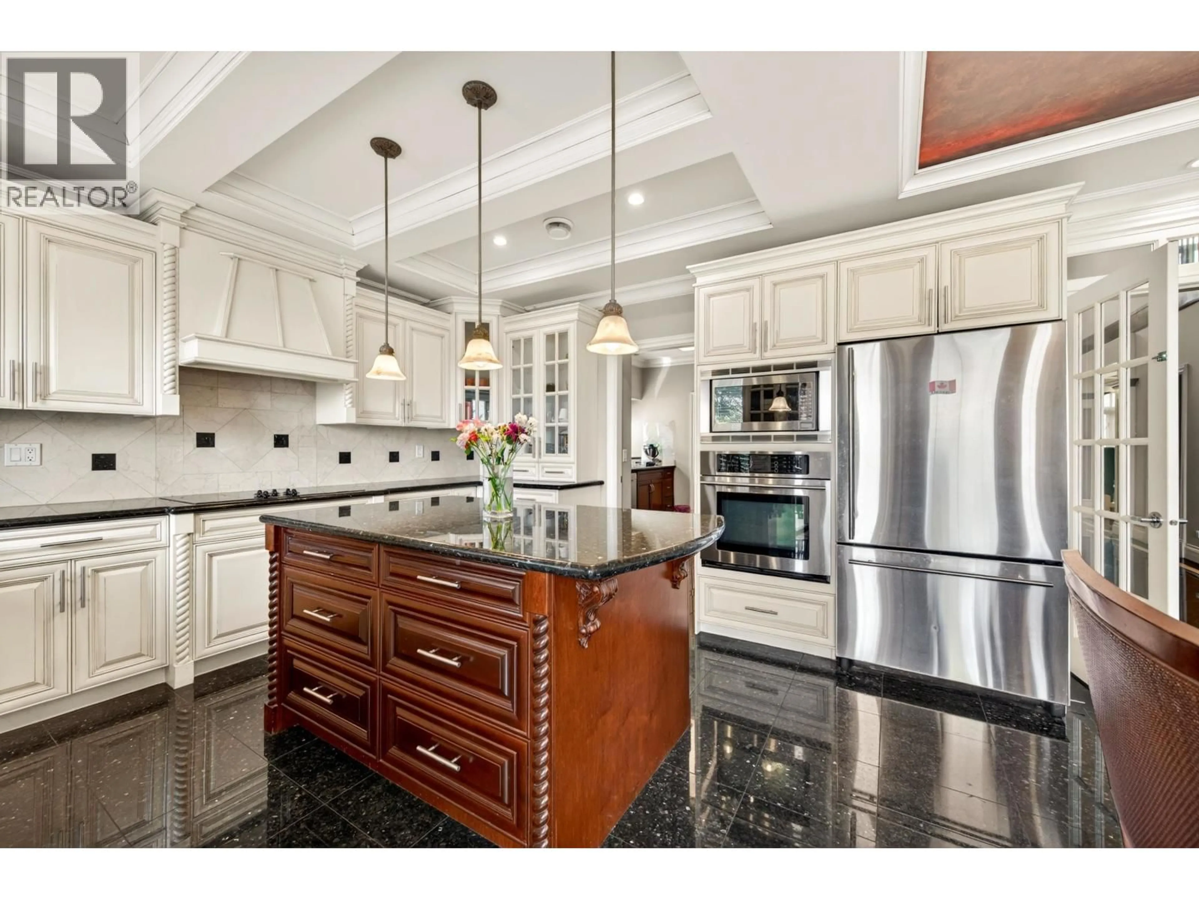 Open concept kitchen, ceramic/tile floor for 6166 DENBIGH AVENUE, Burnaby British Columbia V5H3R5