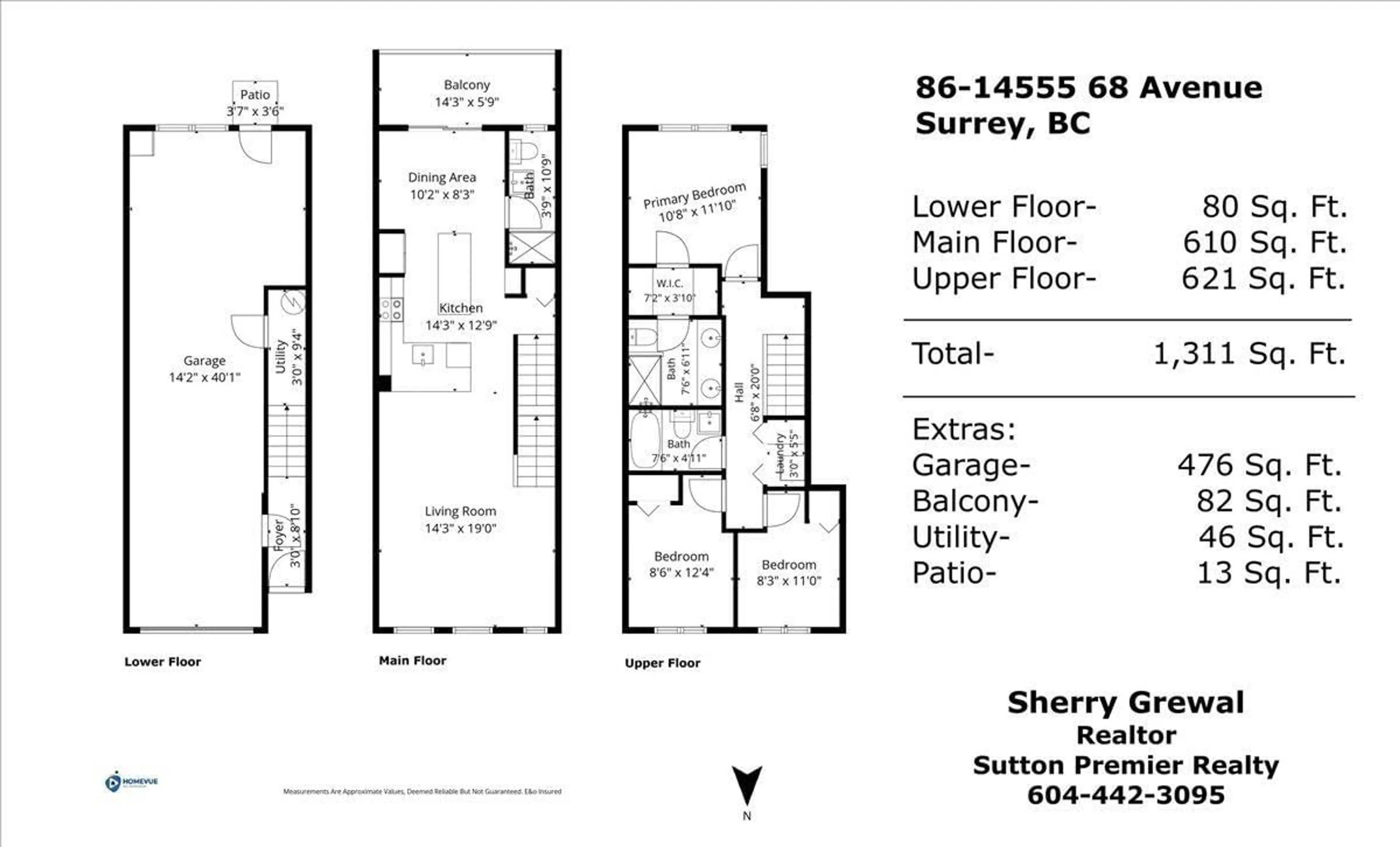 Floor plan for 86 - 14555 68 AVENUE, Surrey British Columbia V3S2A8