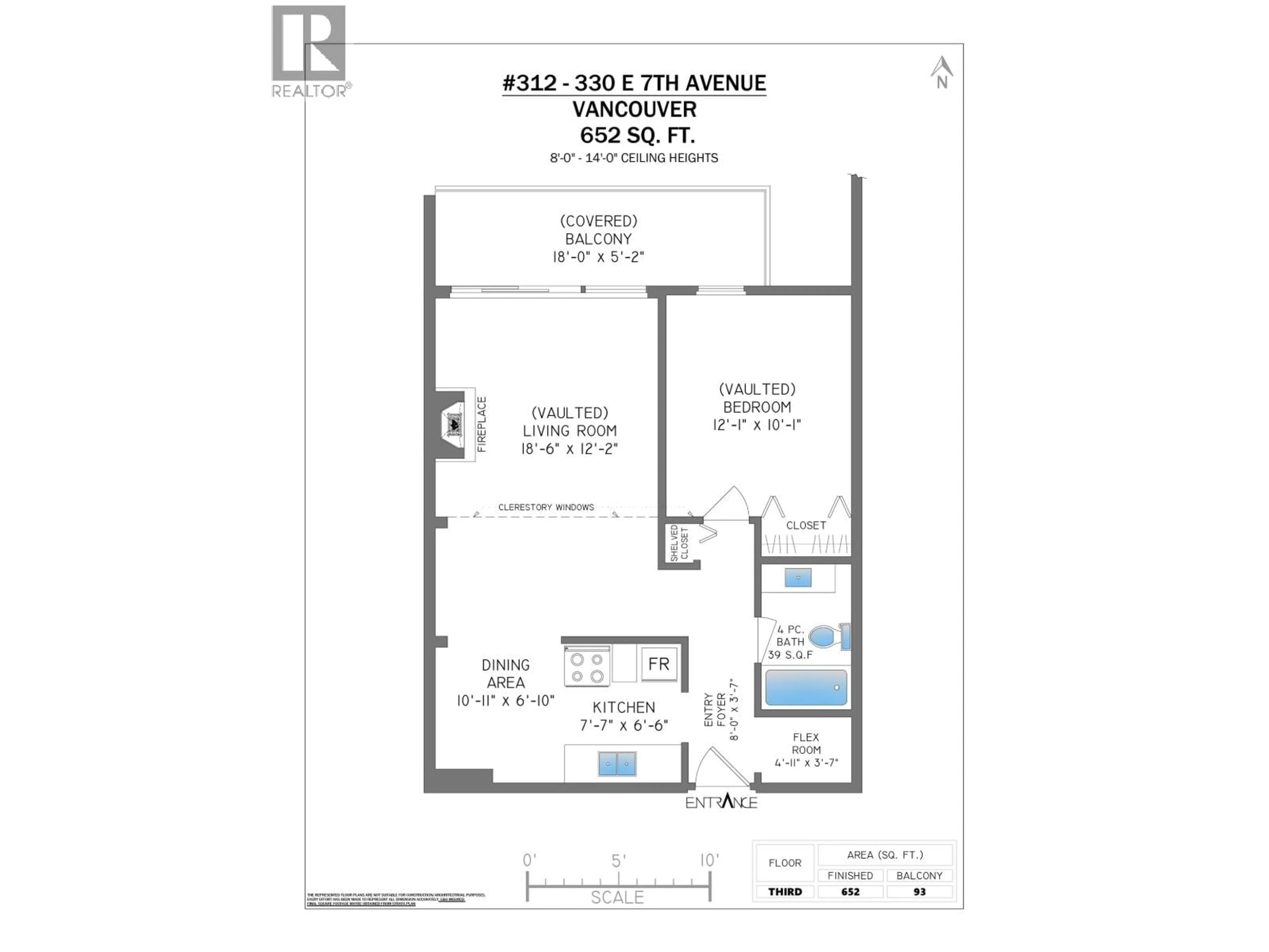 Floor plan for 312 - 330 7TH AVENUE, Vancouver British Columbia V5T4K5