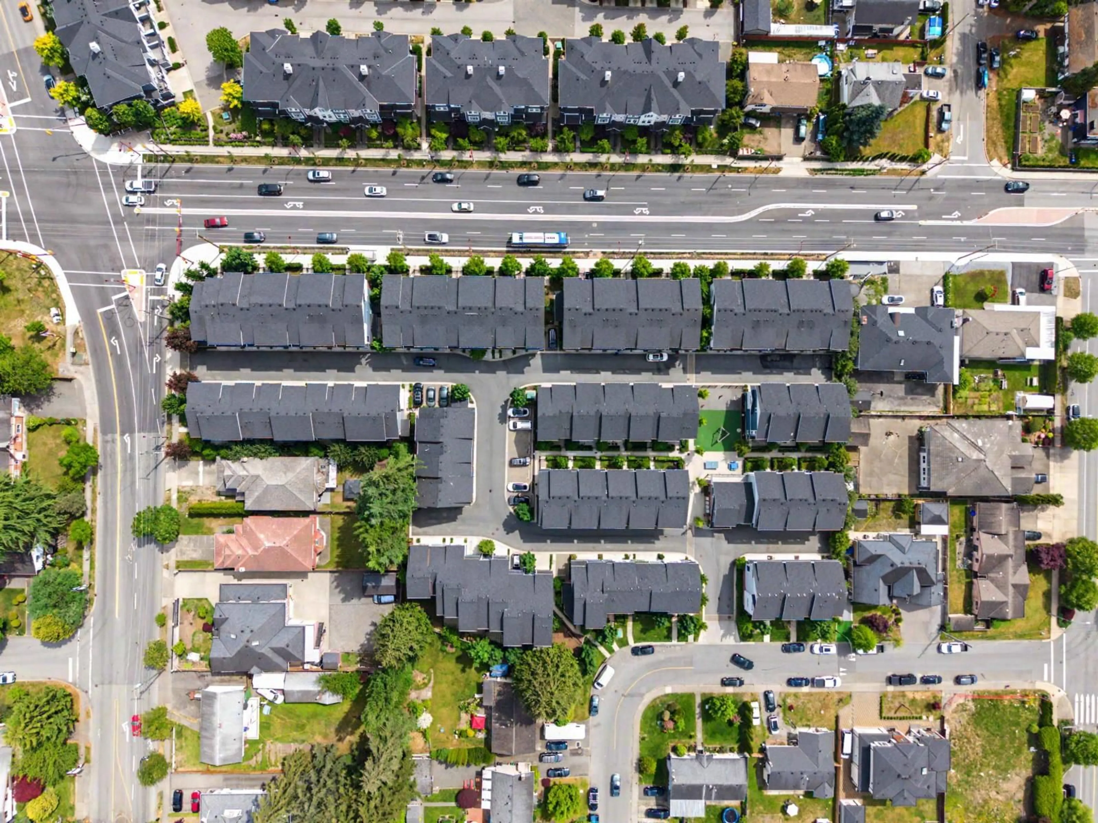 A pic from outside/outdoor area/front of a property/back of a property/a pic from drone, street for 30 - 11556 72A AVENUE, Delta British Columbia V4C1A9