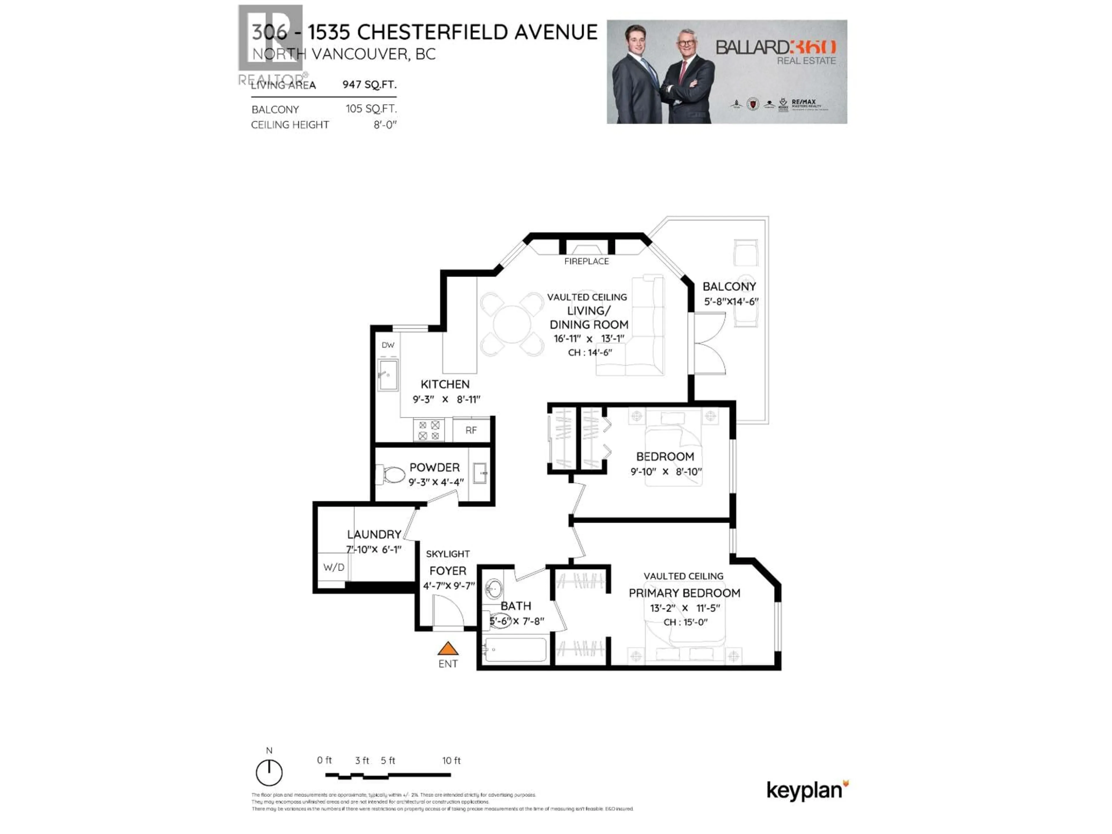 Floor plan for 306 - 1535 CHESTERFIELD AVENUE, North Vancouver British Columbia V7M2N5