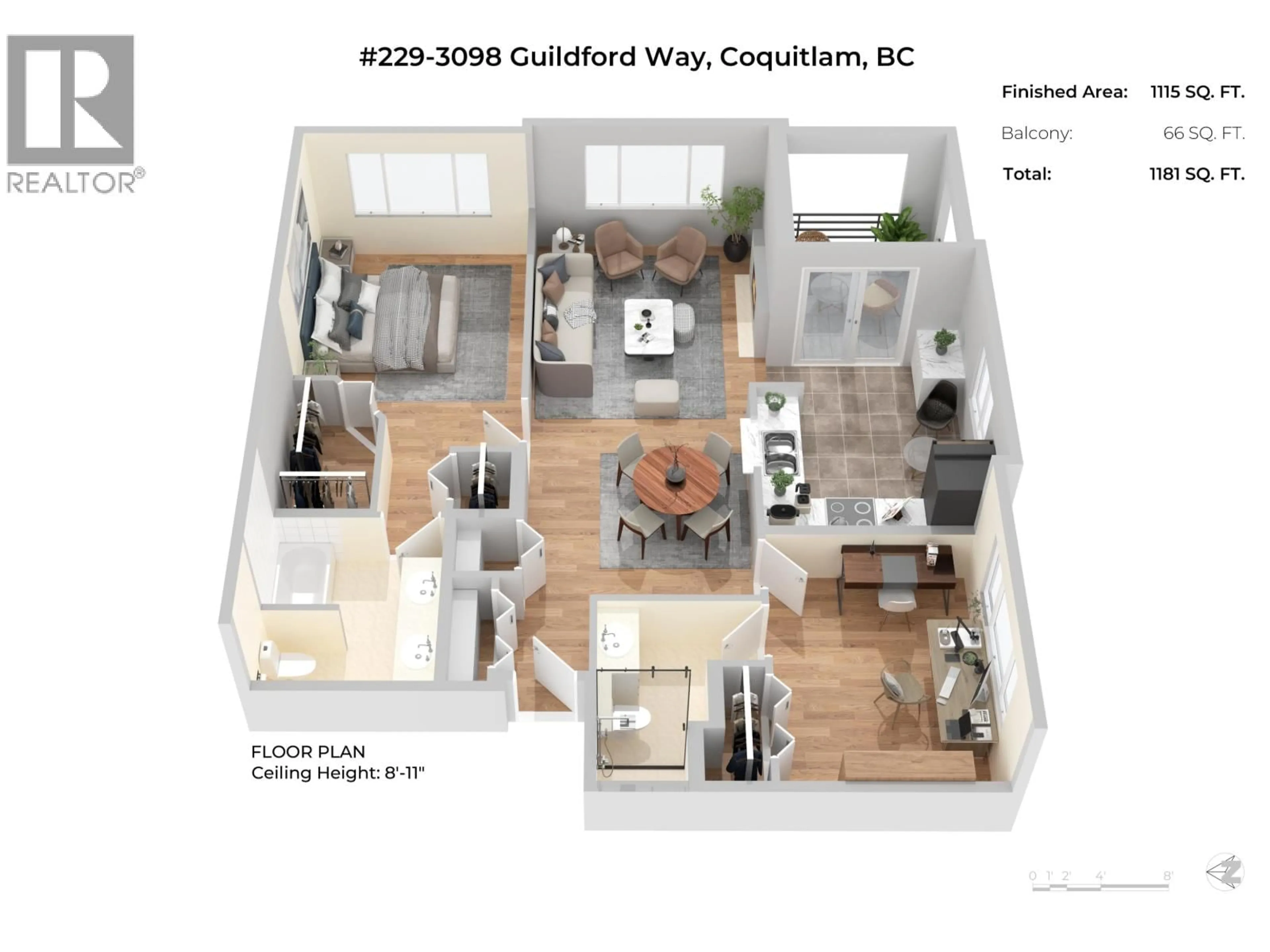 Floor plan for 229 - 3098 GUILDFORD WAY, Coquitlam British Columbia V3B7W8