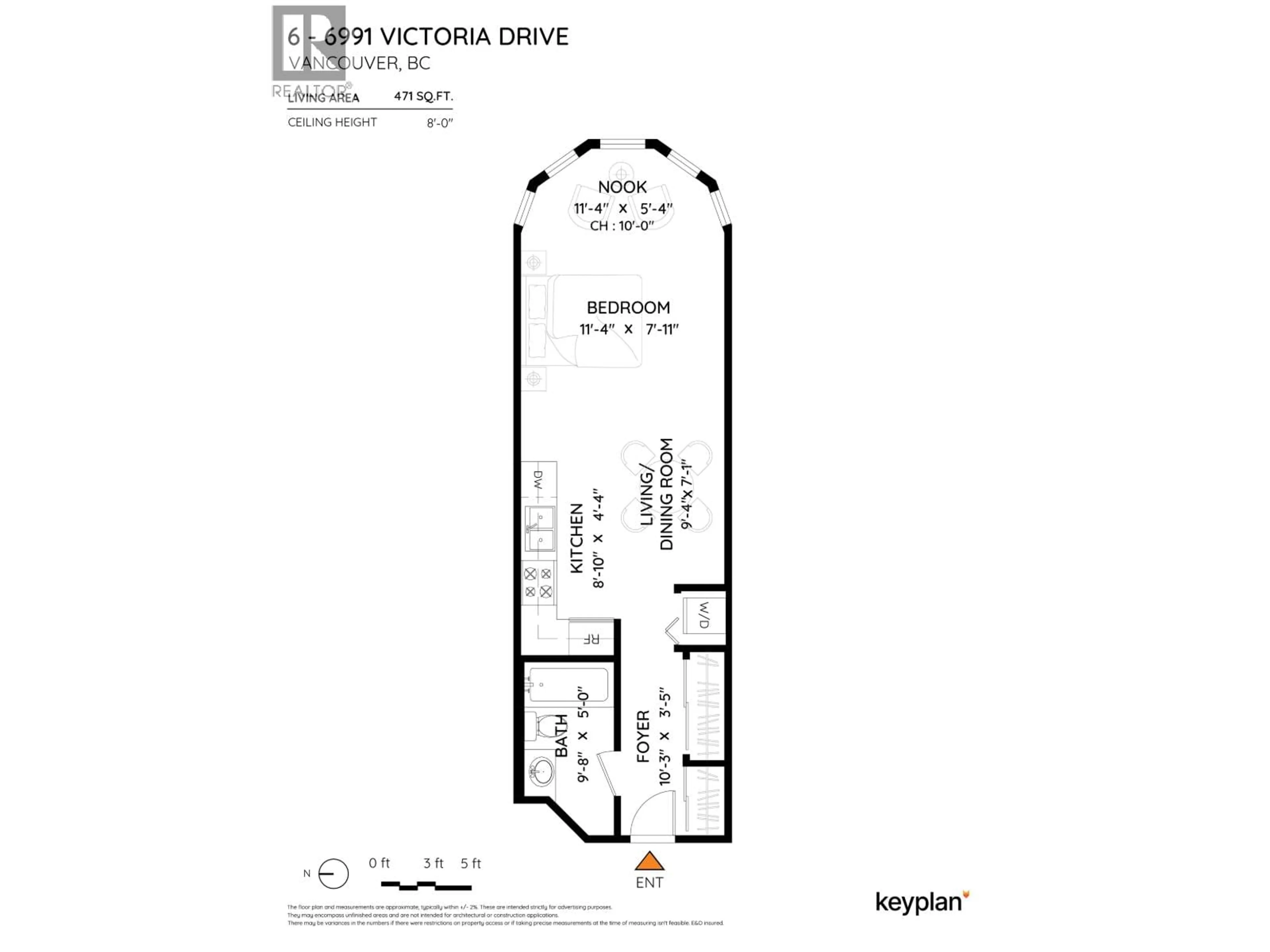 Floor plan for PH6 - 6991 VICTORIA DRIVE, Vancouver British Columbia V5P3Y7