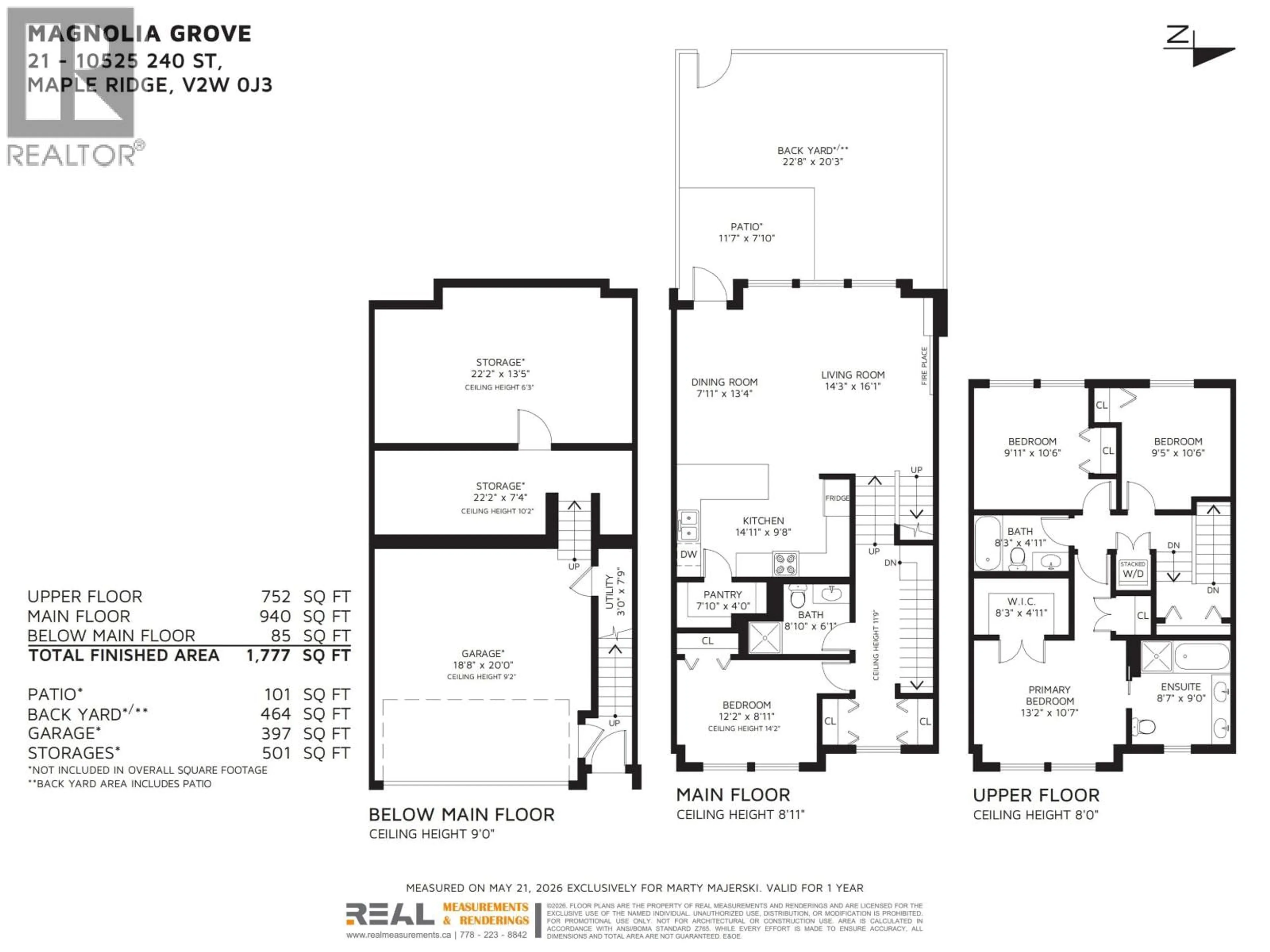 Floor plan for 21 - 10525 240 STREET, Maple Ridge British Columbia V2W0J3