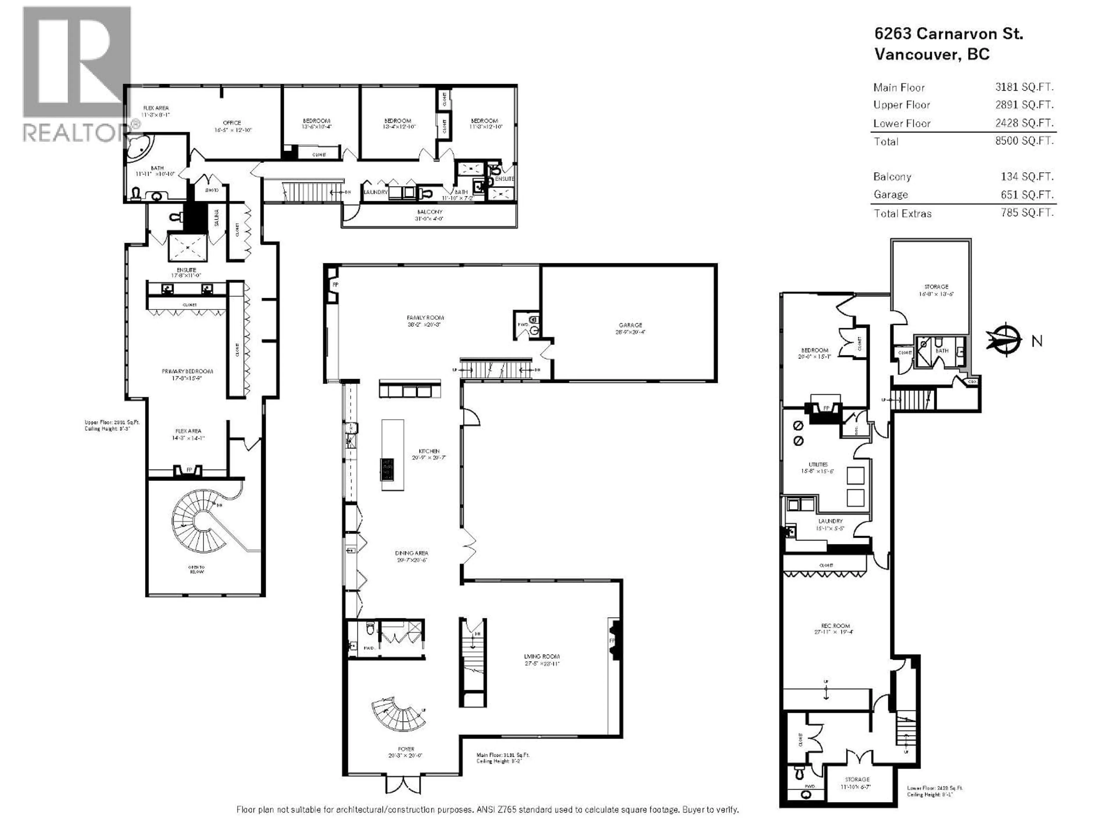 Floor plan for 6263 CARNARVON STREET, Vancouver British Columbia V6N1K2