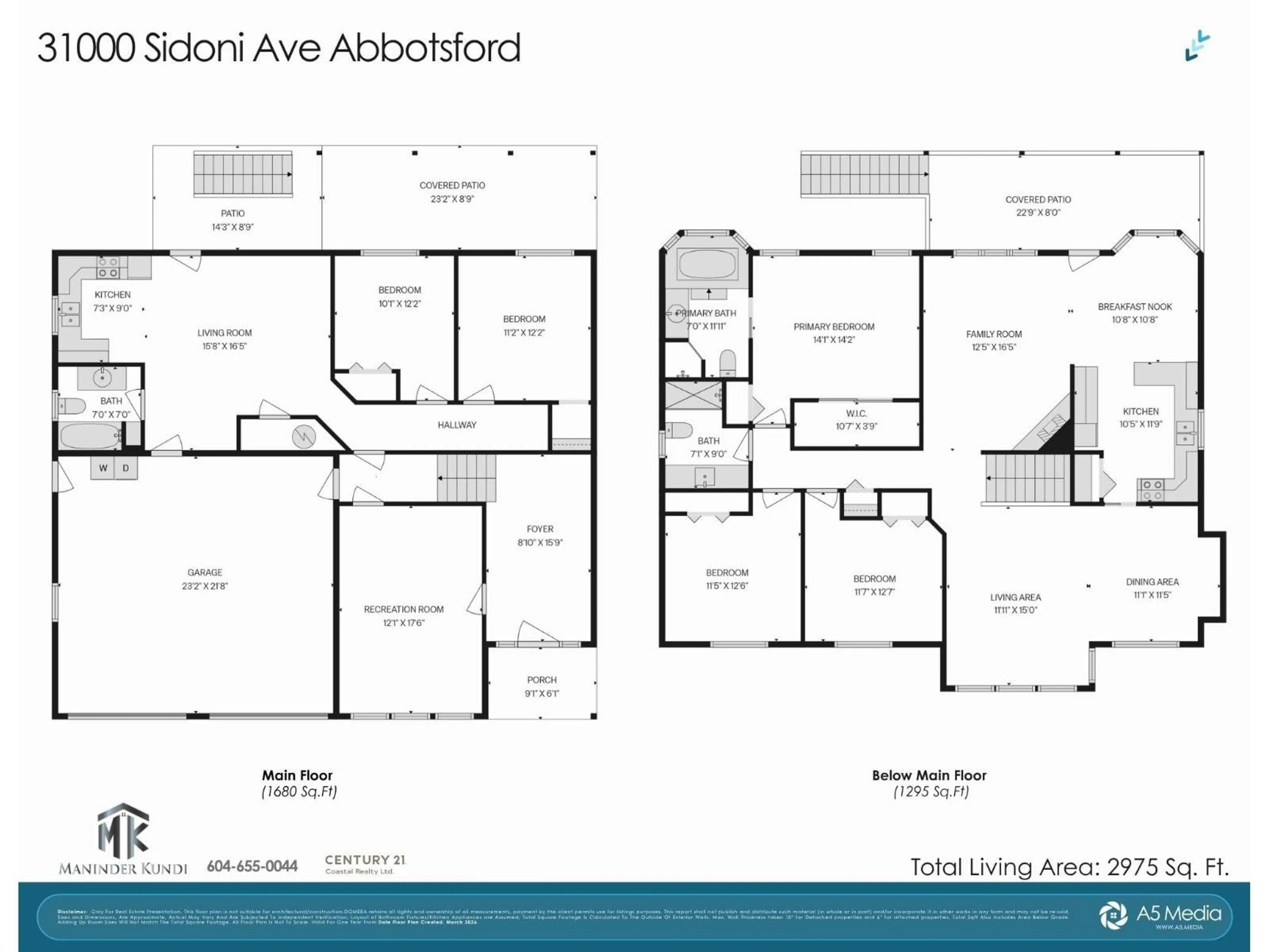 Floor plan for 31000 SIDONI AVENUE, Abbotsford British Columbia V2T5K1