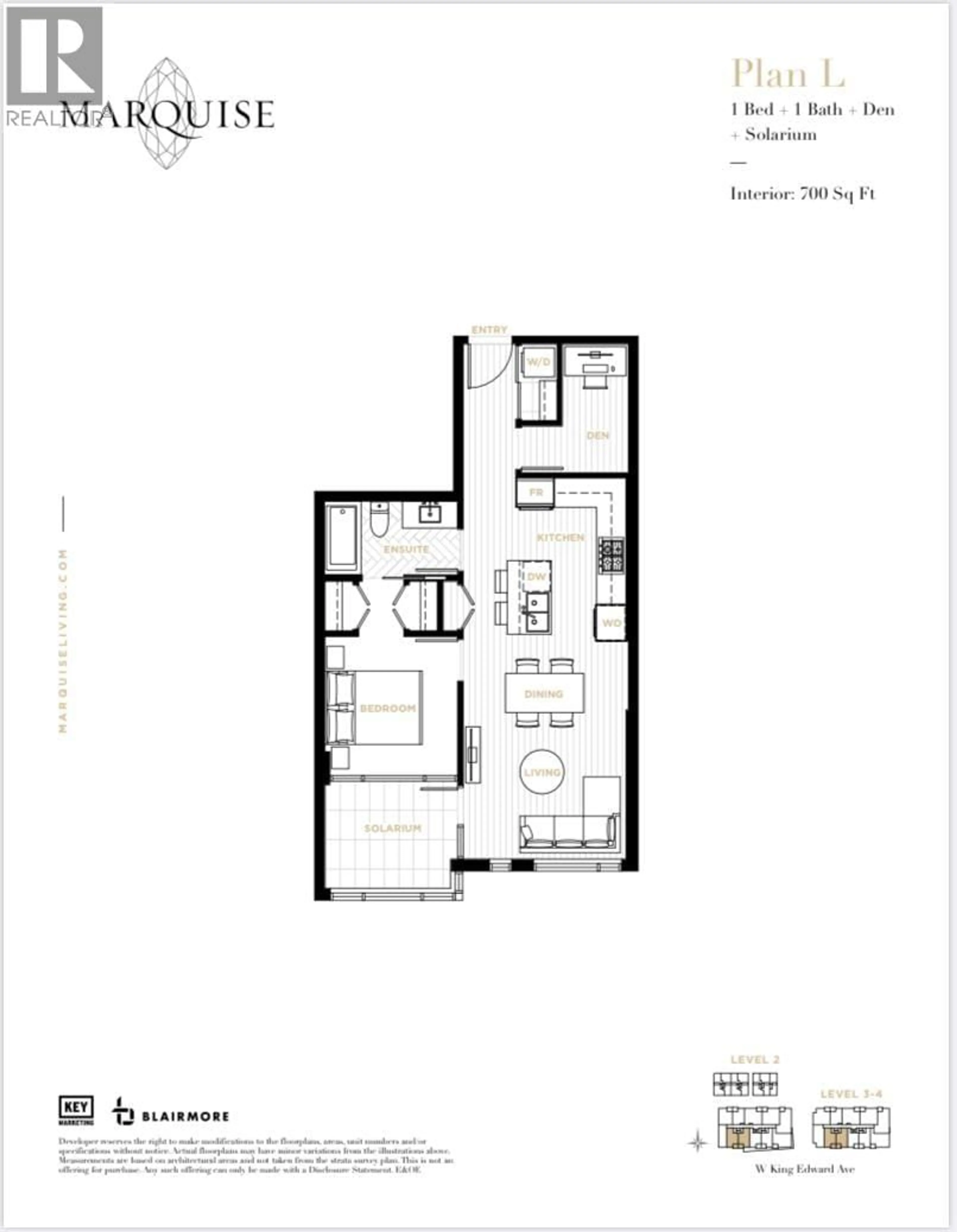 Floor plan for 303 - 469 KING EDWARD AVENUE, Vancouver British Columbia V5Y2J3