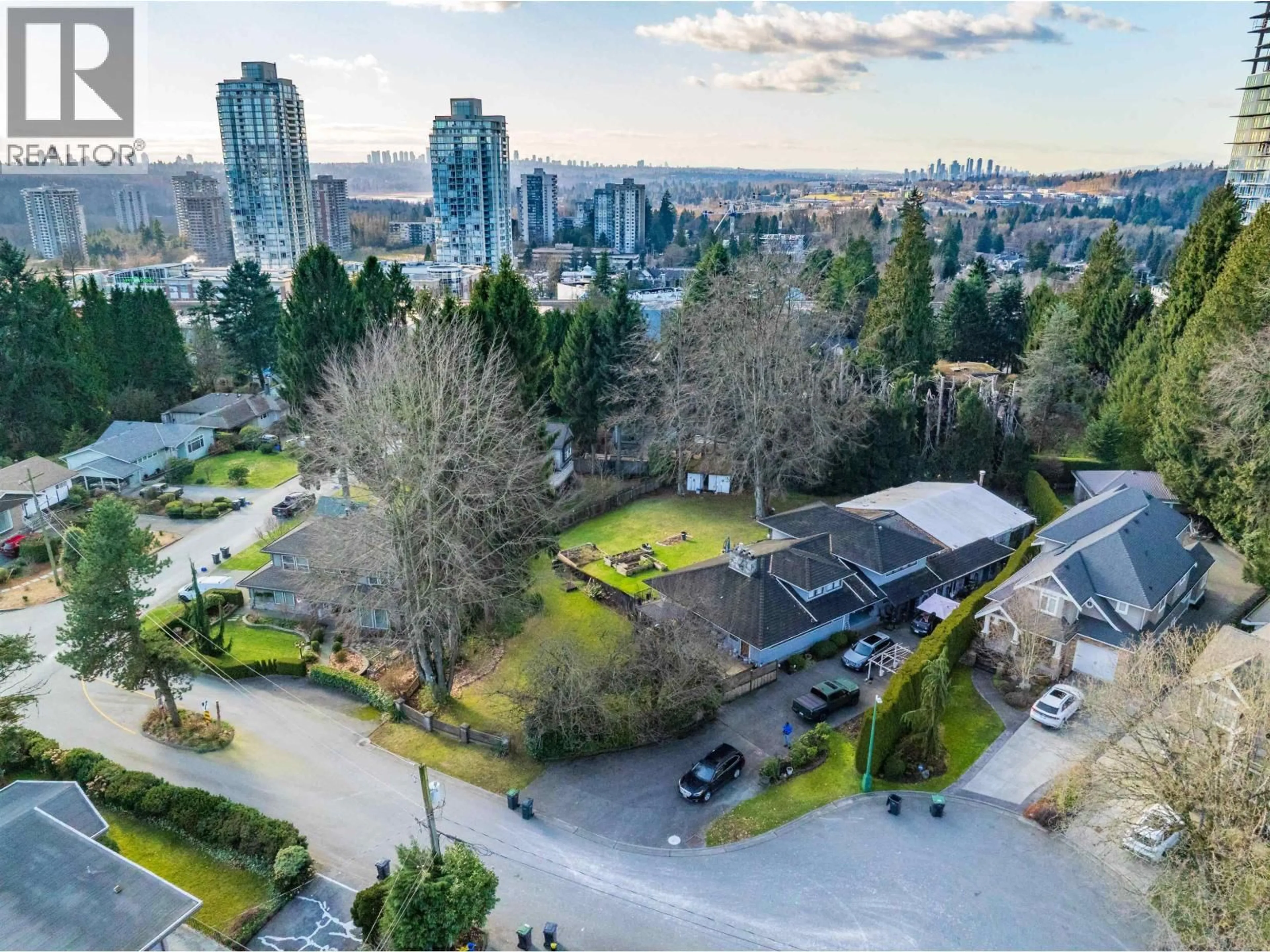 A pic from outside/outdoor area/front of a property/back of a property/a pic from drone, mountain view for 600+602 BOSWORTH STREET, Coquitlam British Columbia V3J3V3