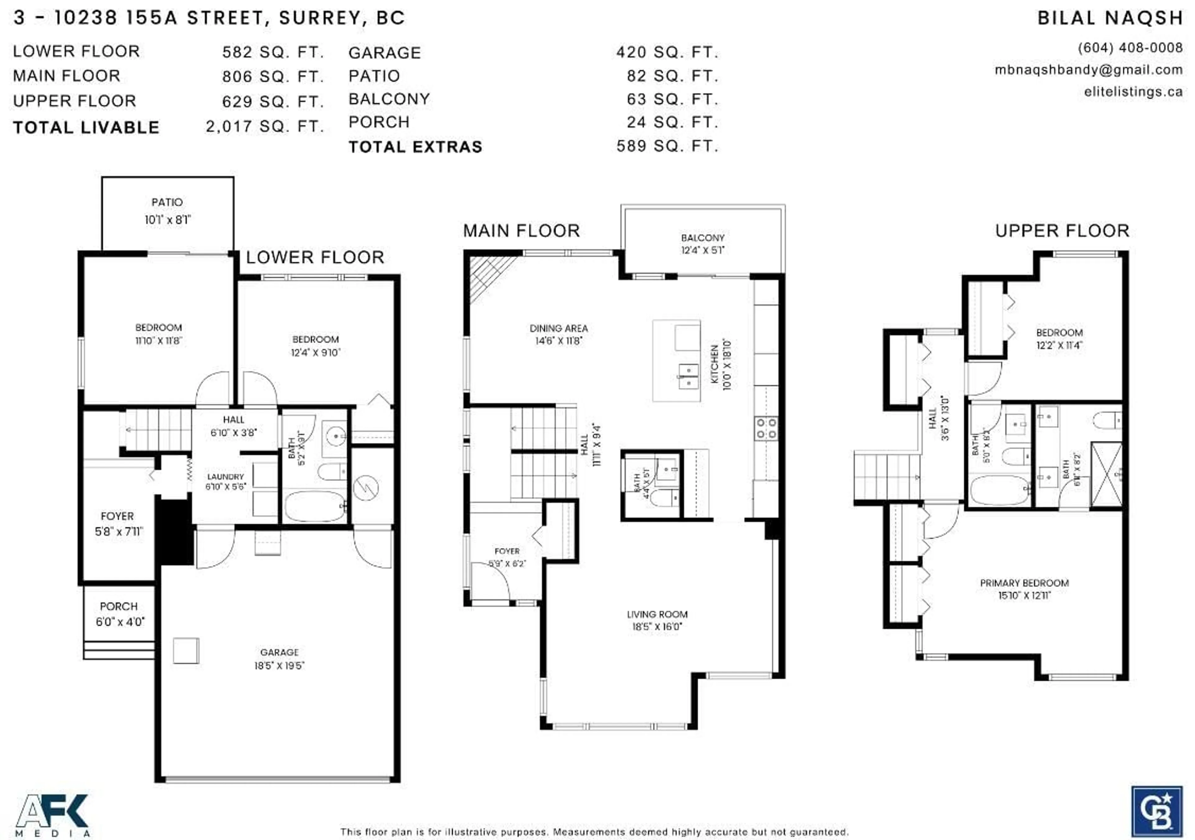 Floor plan for 3 - 10238 155A STREET, Surrey British Columbia V3R0V8