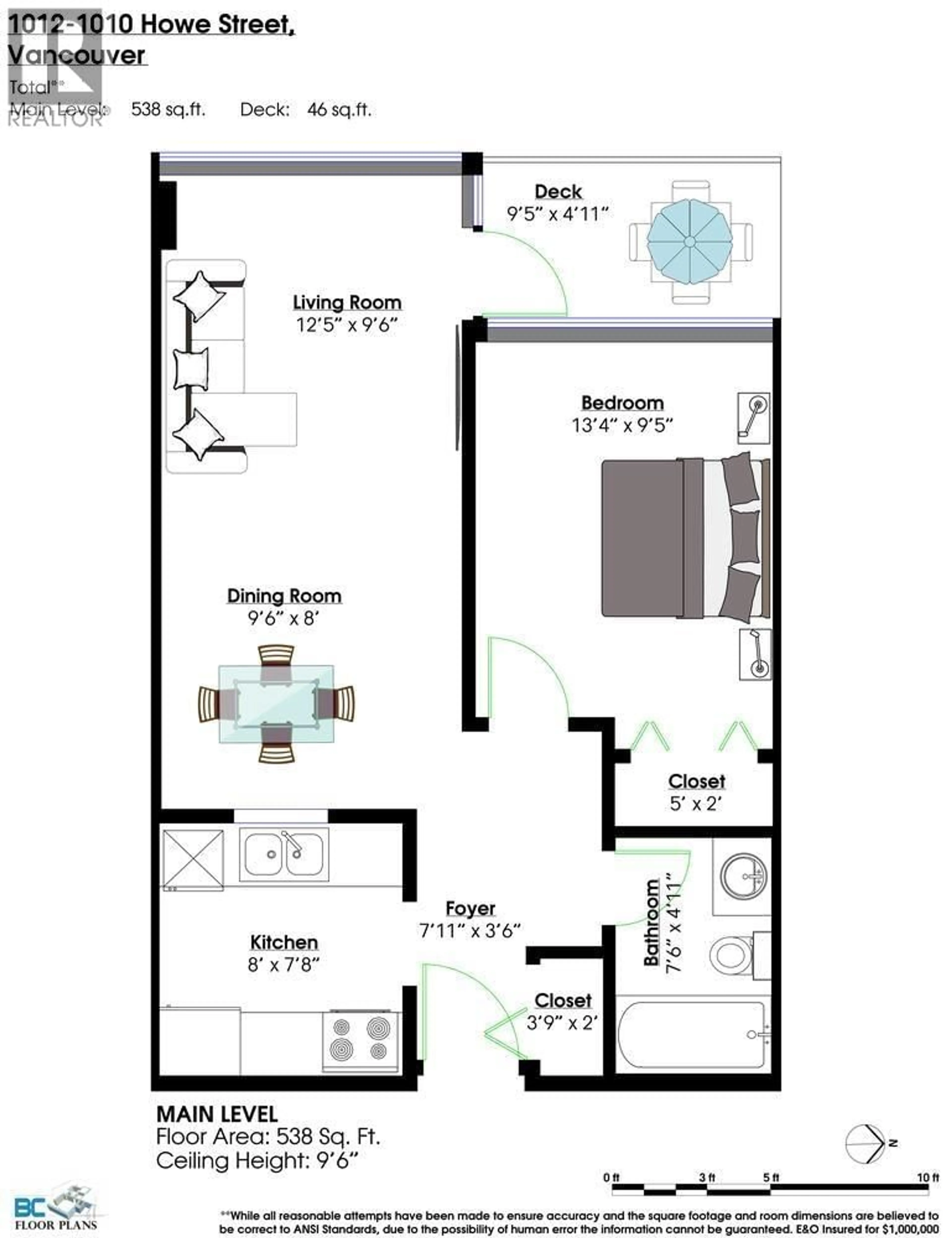 Floor plan for 1012 - 1010 HOWE STREET, Vancouver British Columbia V6Z1P5