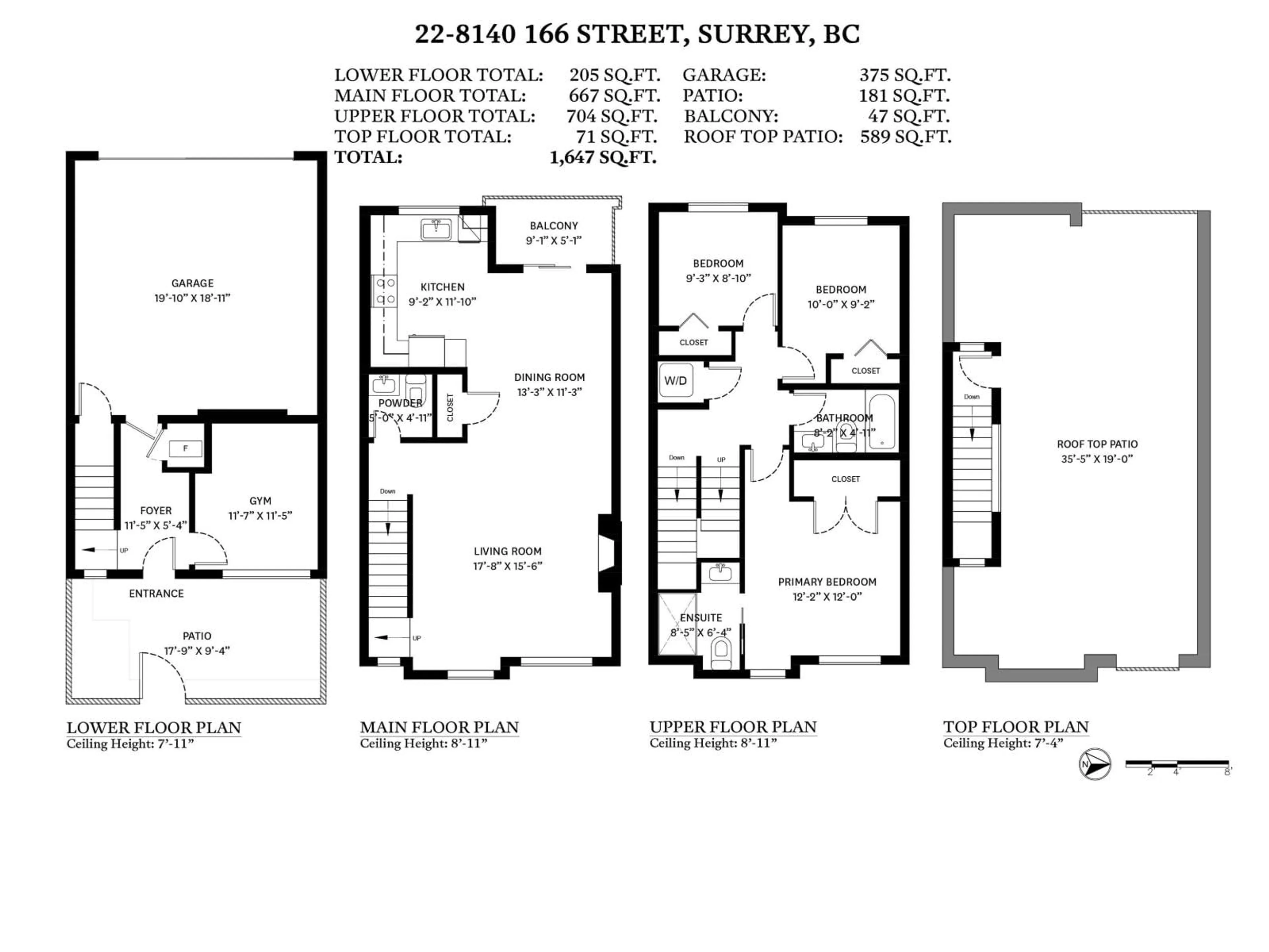 Floor plan for 29 - 8140 166 STREET, Surrey British Columbia V4N6W1