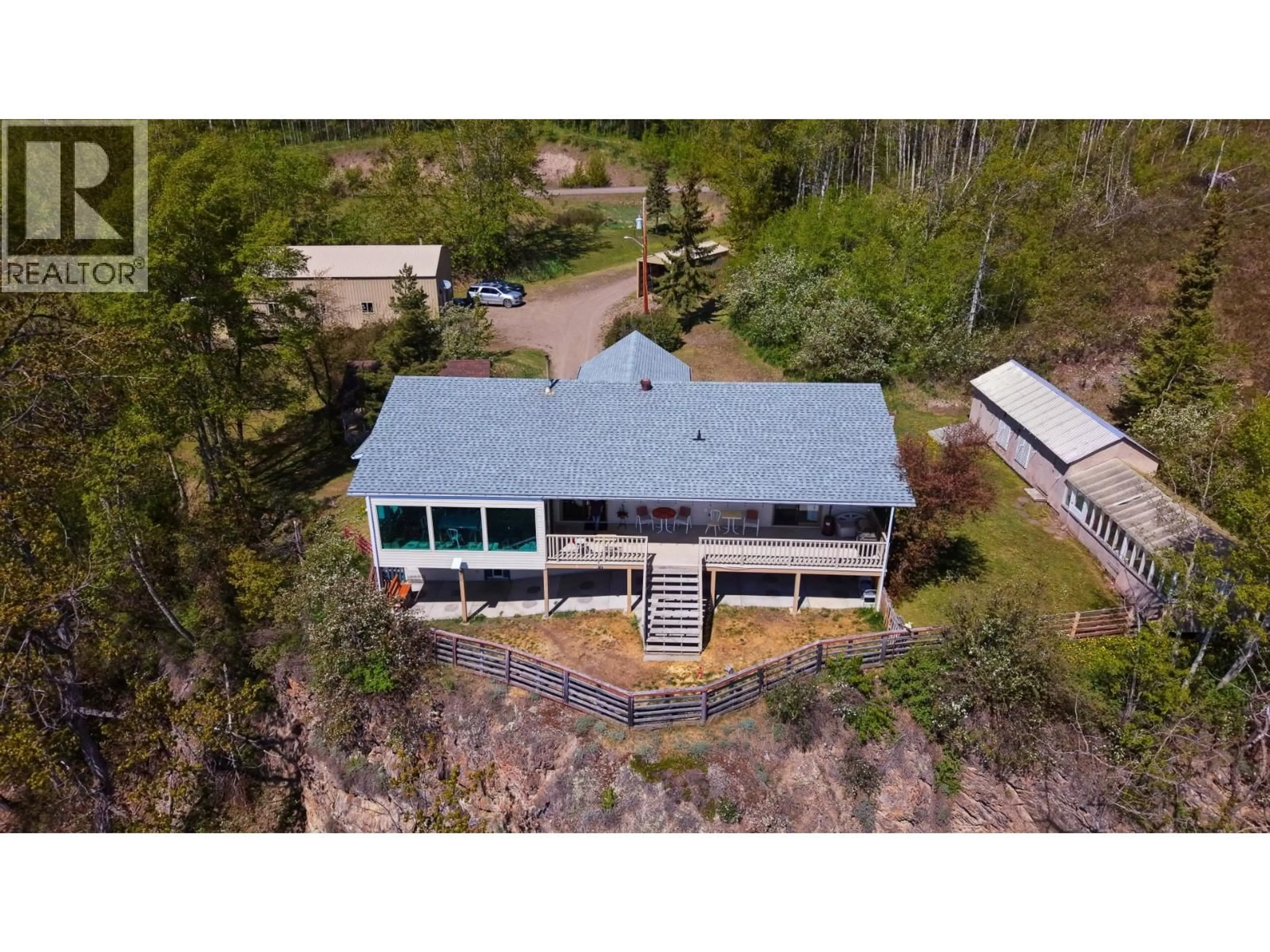 A pic from outside/outdoor area/front of a property/back of a property/a pic from drone, building for 6235 COLLEYMOUNT ROAD, Burns Lake British Columbia V0J1E2