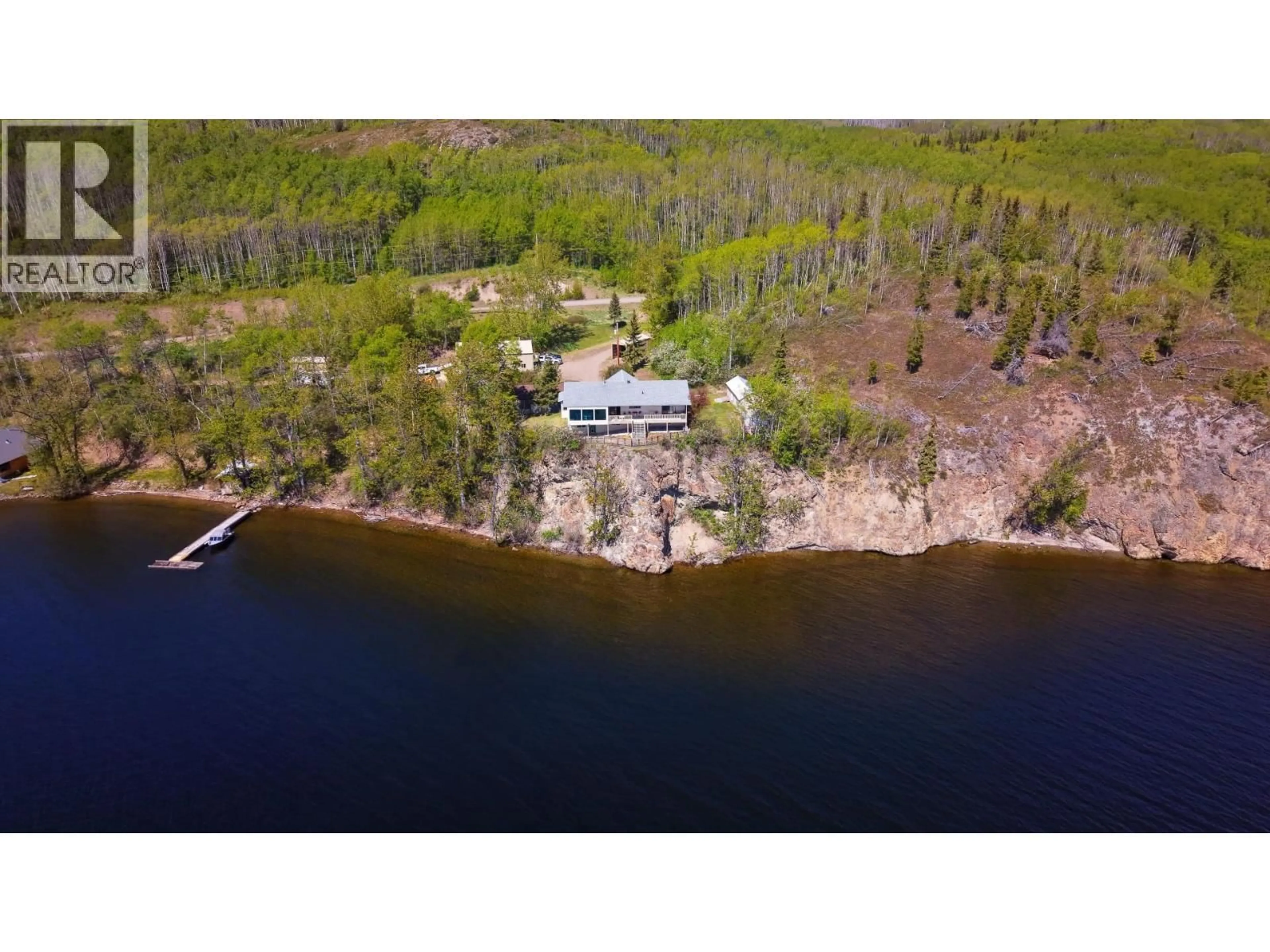 A pic from outside/outdoor area/front of a property/back of a property/a pic from drone, water/lake/river/ocean view for 6235 COLLEYMOUNT ROAD, Burns Lake British Columbia V0J1E2